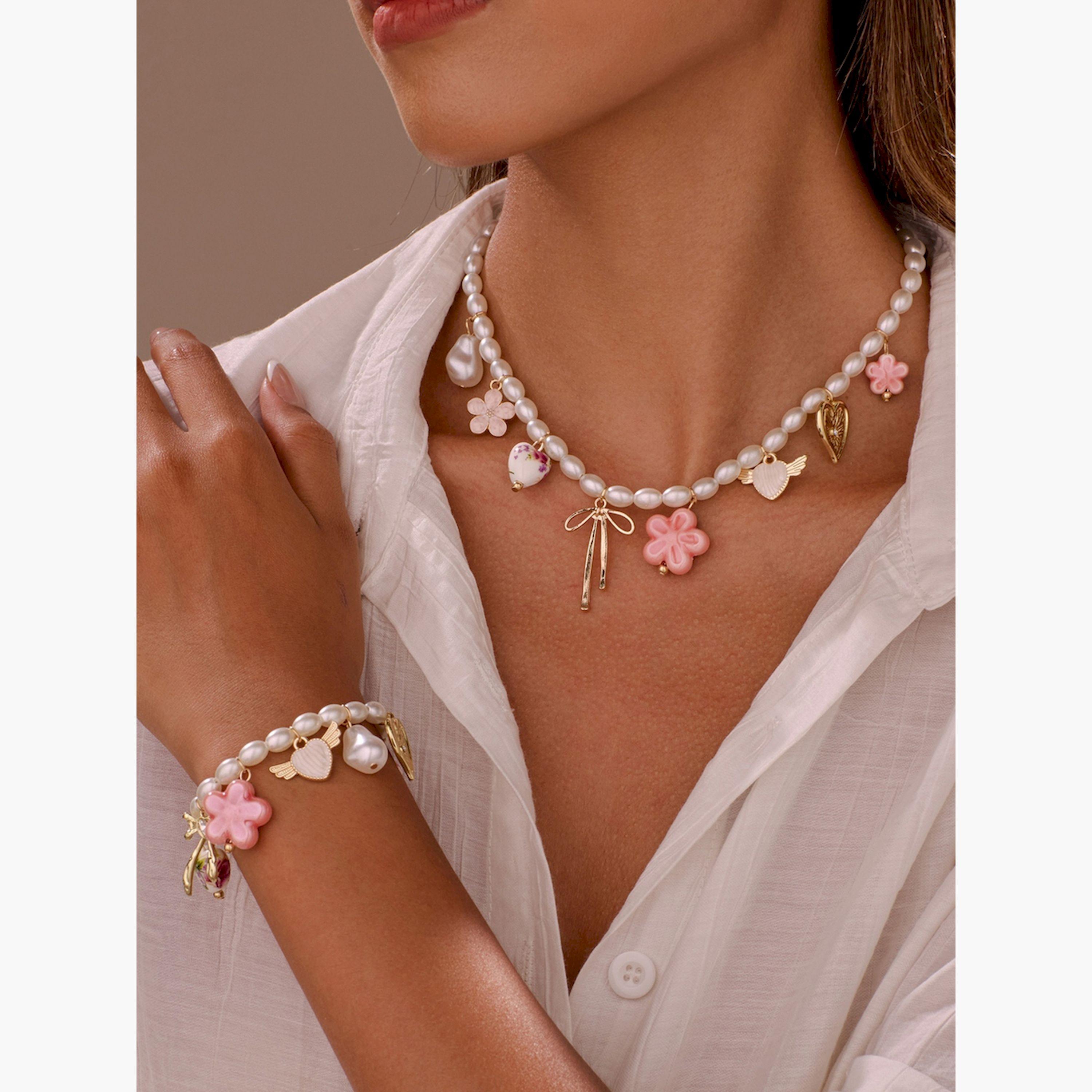 Take Two Faux Pearl Charm Bracelet-women-watchesandjewellery-jewellery-banglesandbracelets-image-2