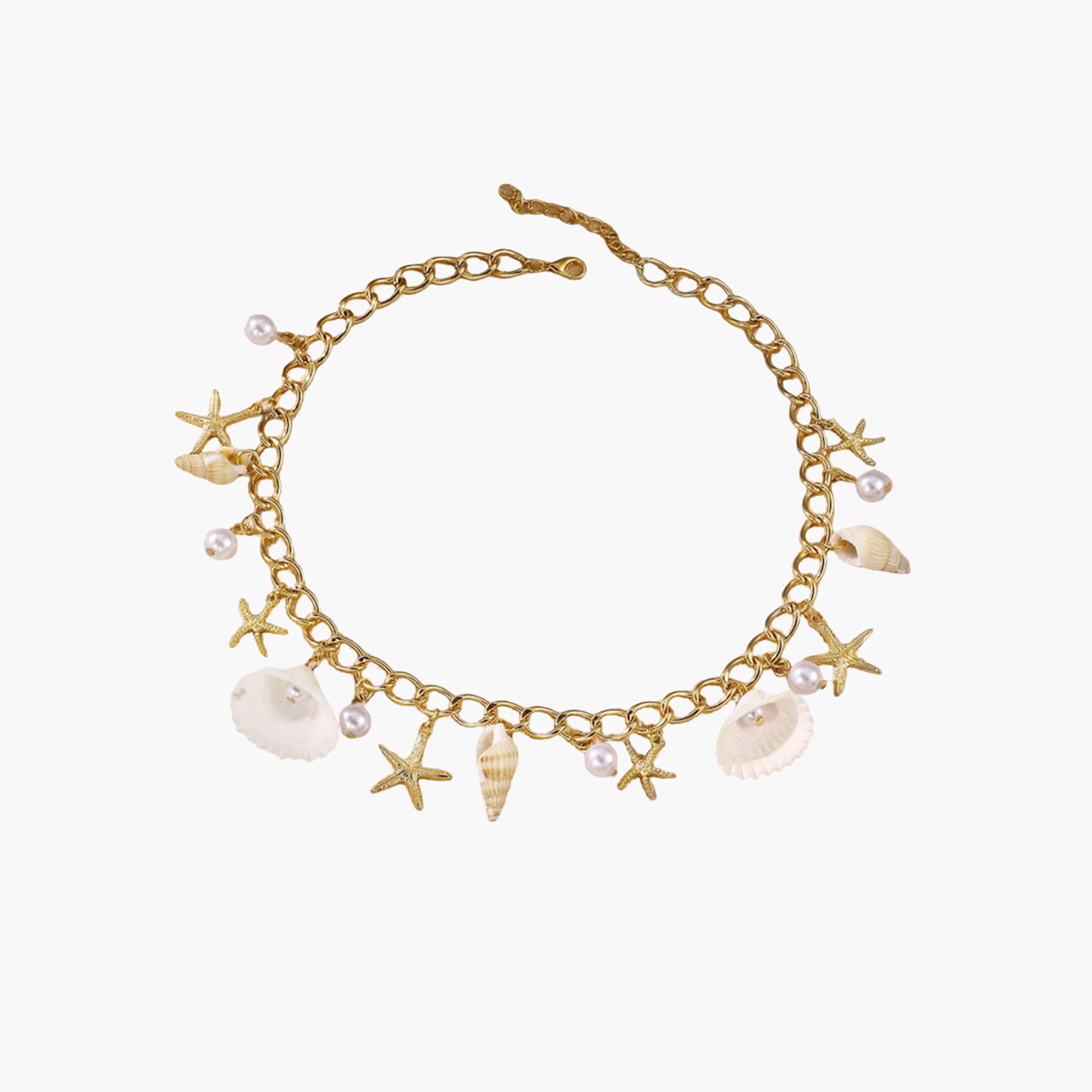 Take Two Gold Tone Seashell Charm Necklace-women-watchesandjewellery-jewellery-necklacesandpendants-image-1