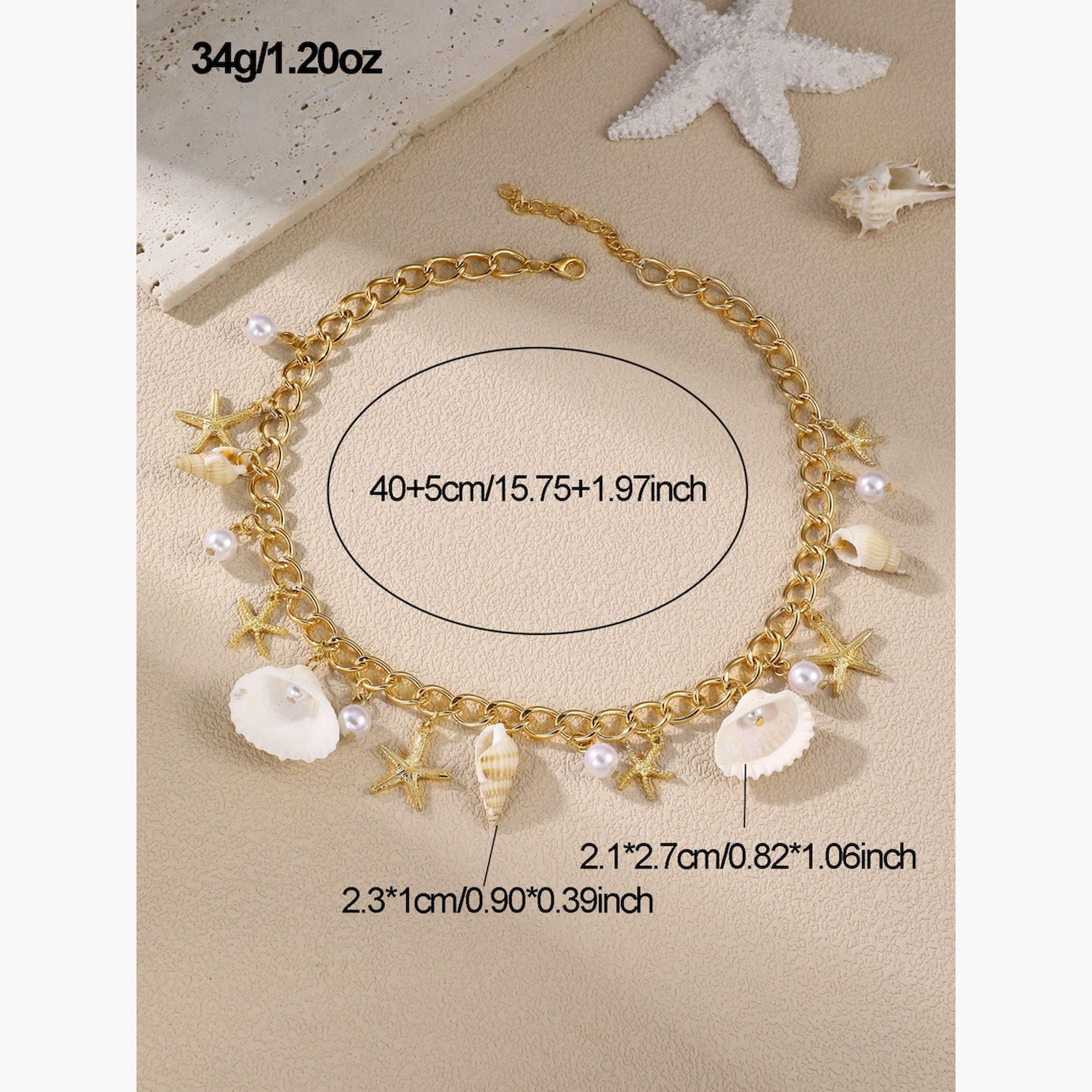 Take Two Gold Tone Seashell Charm Necklace-women-watchesandjewellery-jewellery-necklacesandpendants-image-4