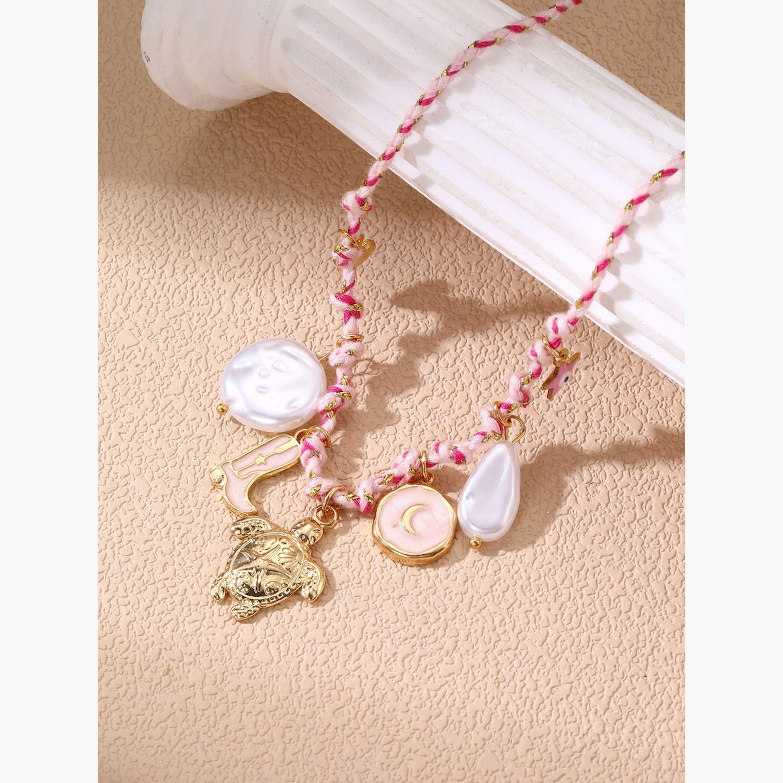 Take Two Pink Charm Pendant Necklace-women-watchesandjewellery-jewellery-necklacesandpendants-image-4