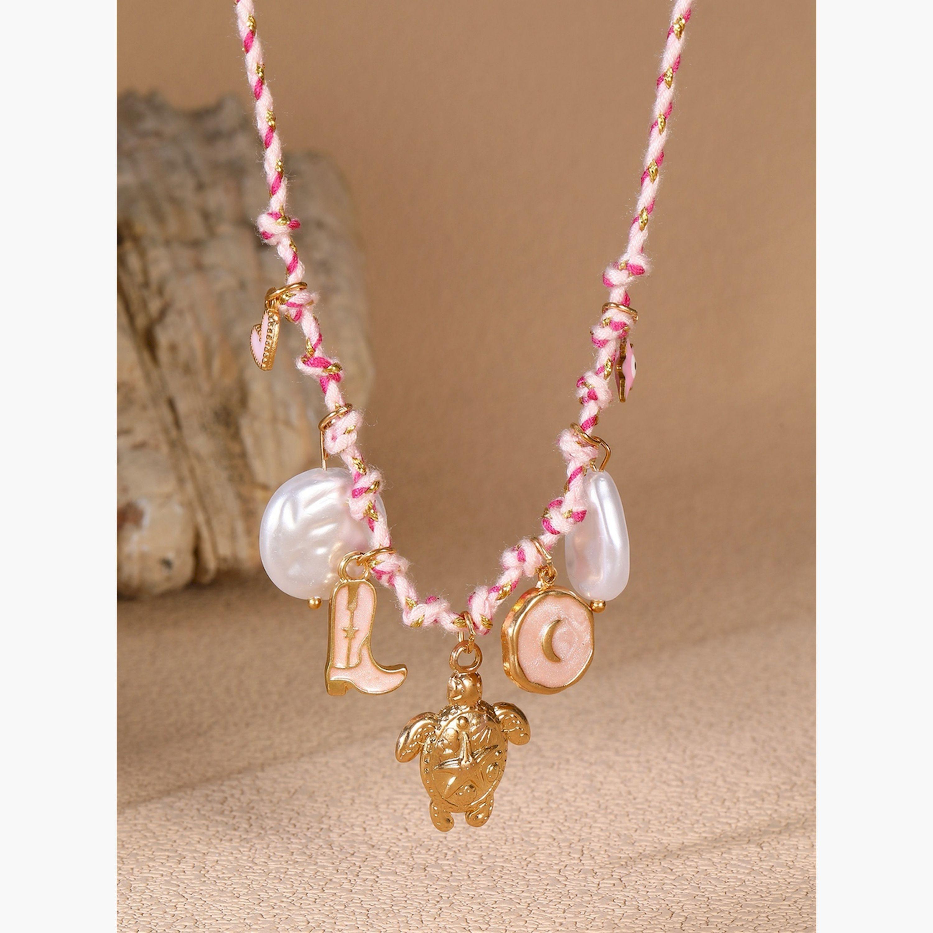 Take Two Pink Charm Pendant Necklace-women-watchesandjewellery-jewellery-necklacesandpendants-image-5