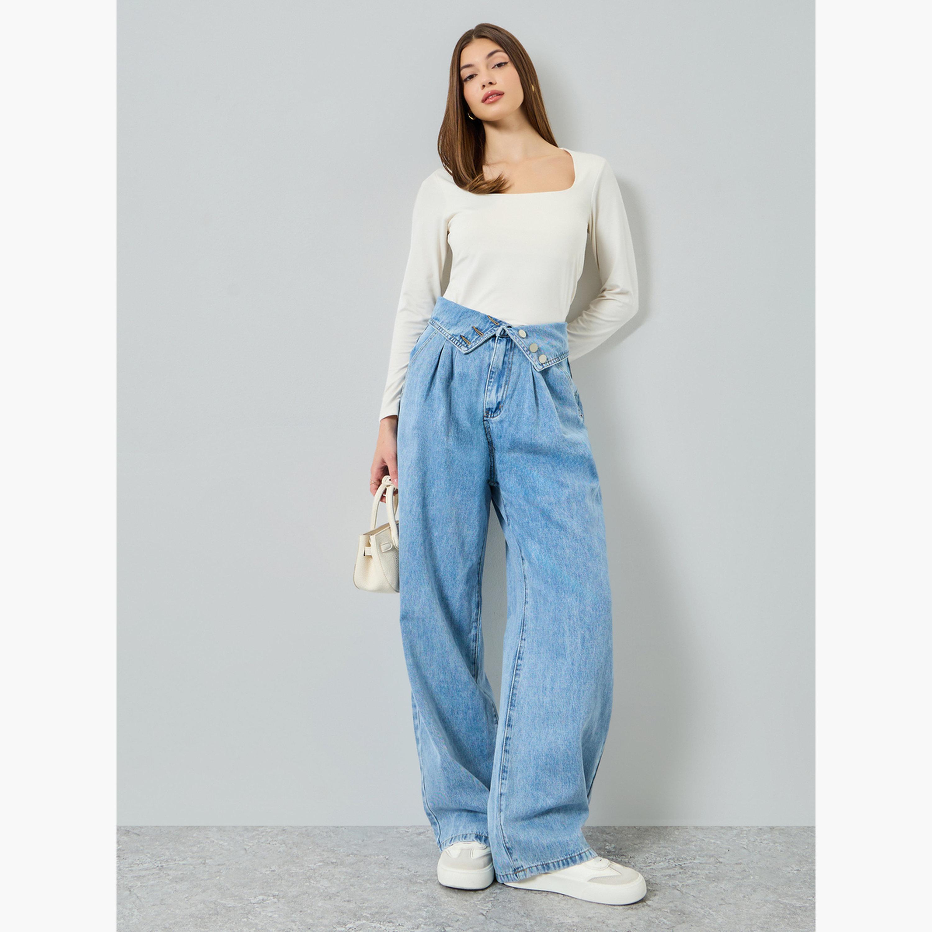 Styli Women Mid Rise Wide Leg Jeans-women-clothing-bottoms-jeans-image-2