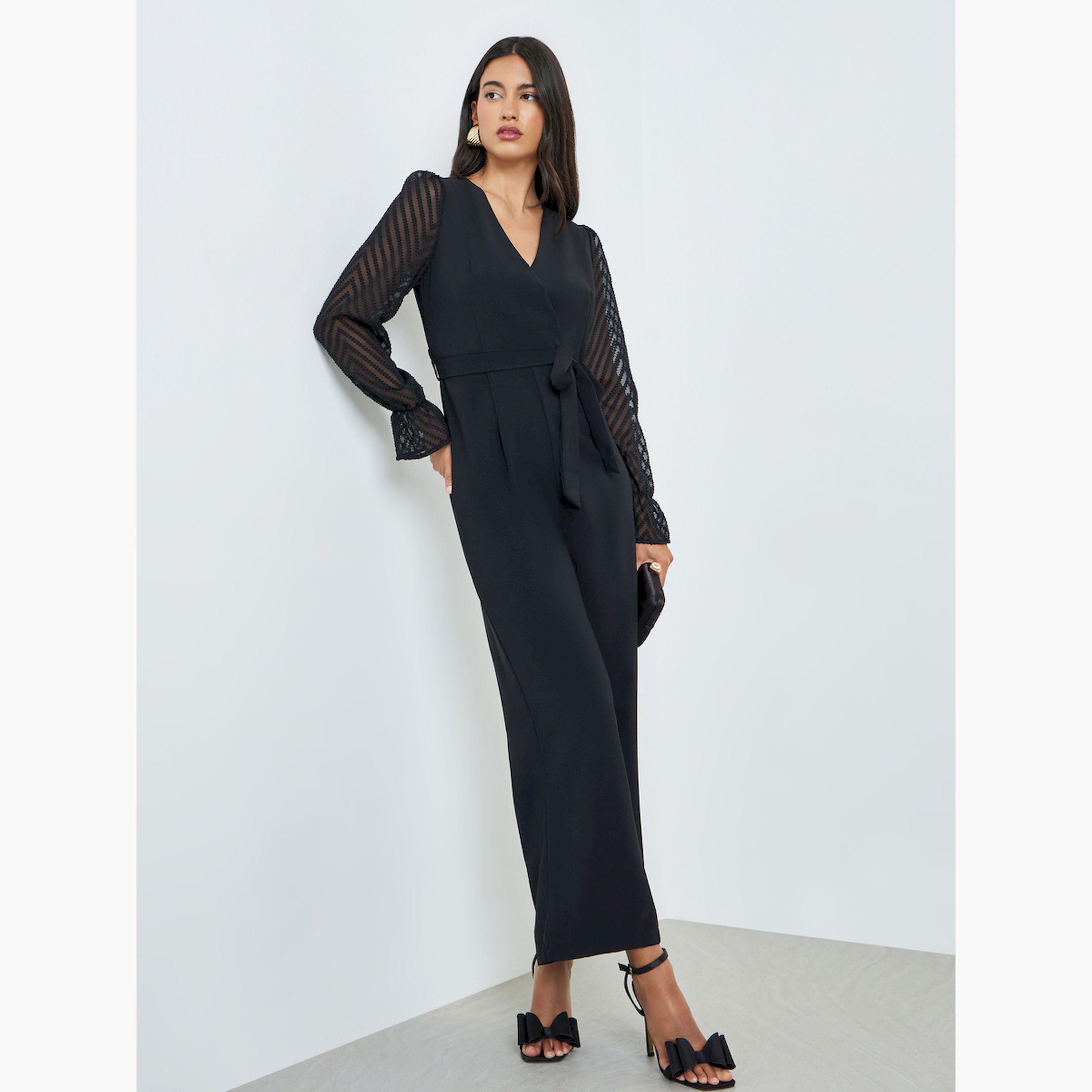 جمبسوت بأرجل واسعة وأكمام شفافة-women-clothing-jumpsuits-image-1