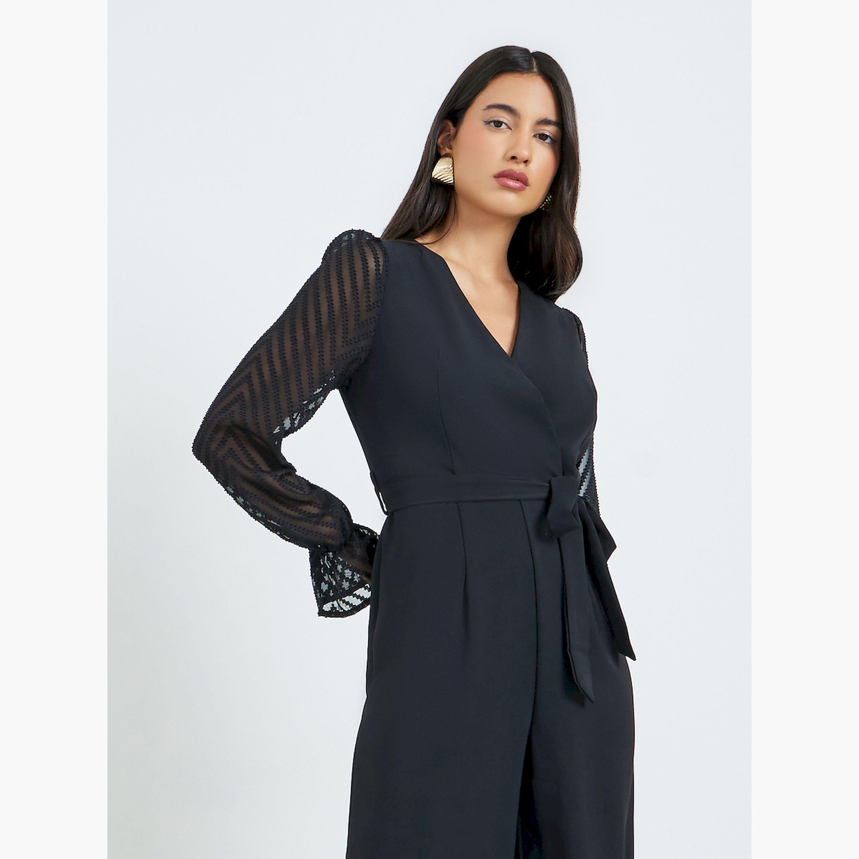 جمبسوت بأرجل واسعة وأكمام شفافة-women-clothing-jumpsuits-image-2
