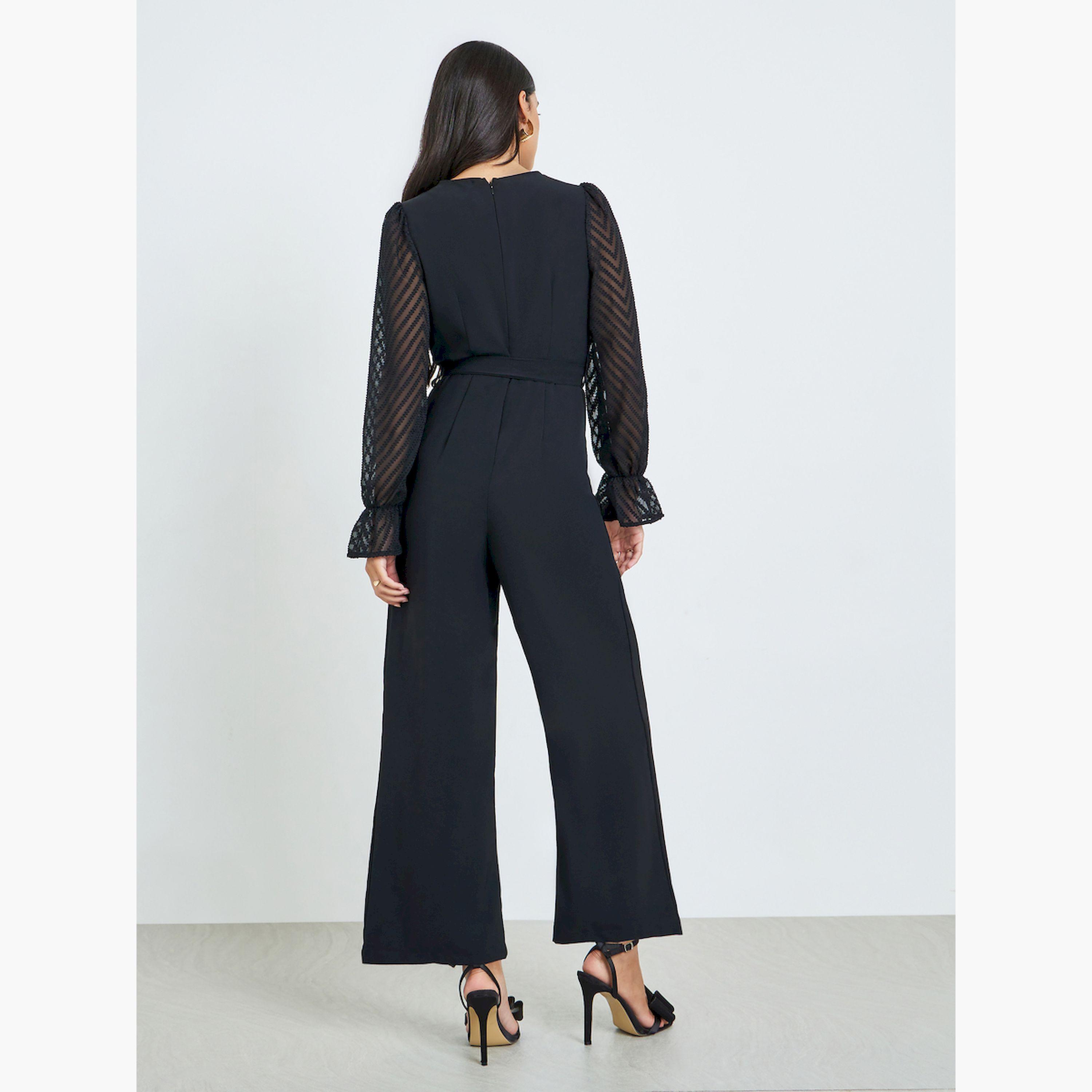 جمبسوت بأرجل واسعة وأكمام شفافة-women-clothing-jumpsuits-image-4