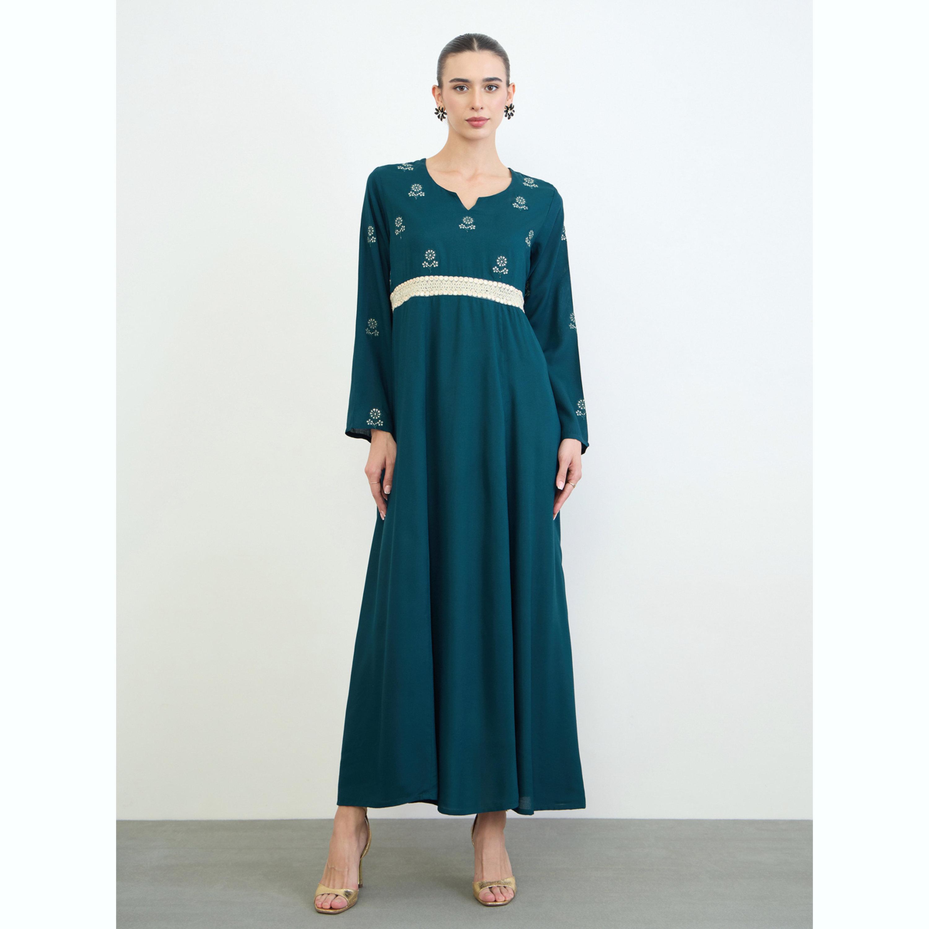 جلابية مطرزة بشغل مرآة-women-arabicclothing-jalabiyas-image-1