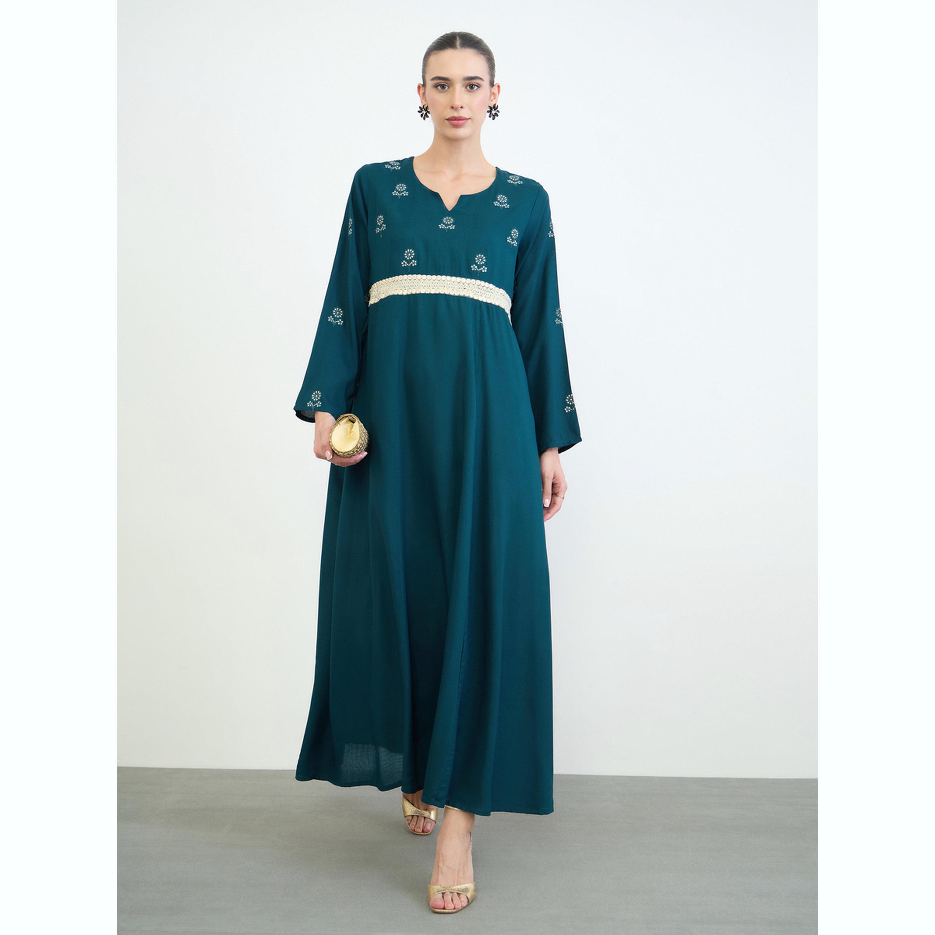 Amirah X Styli Mirror-Work Embroidered Jalabiya-women-arabicclothing-jalabiyas-image-2
