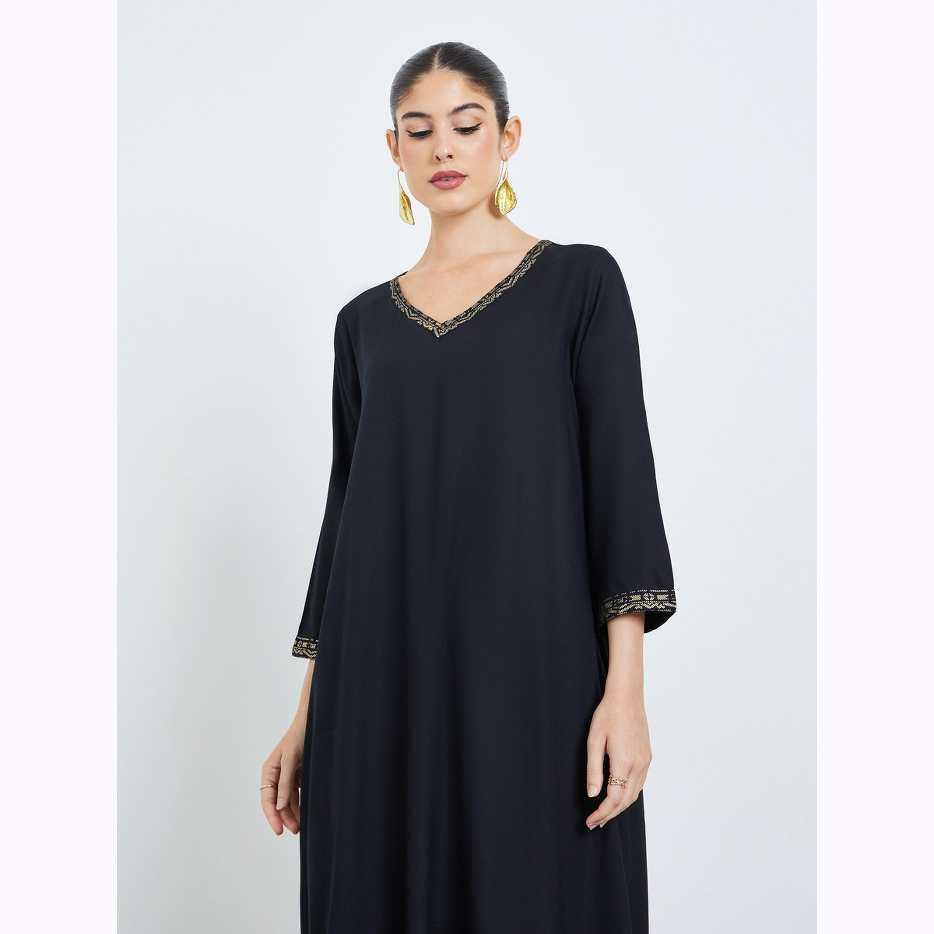 جلابية بطبعة فويل-women-arabicclothing-jalabiyas-image-3
