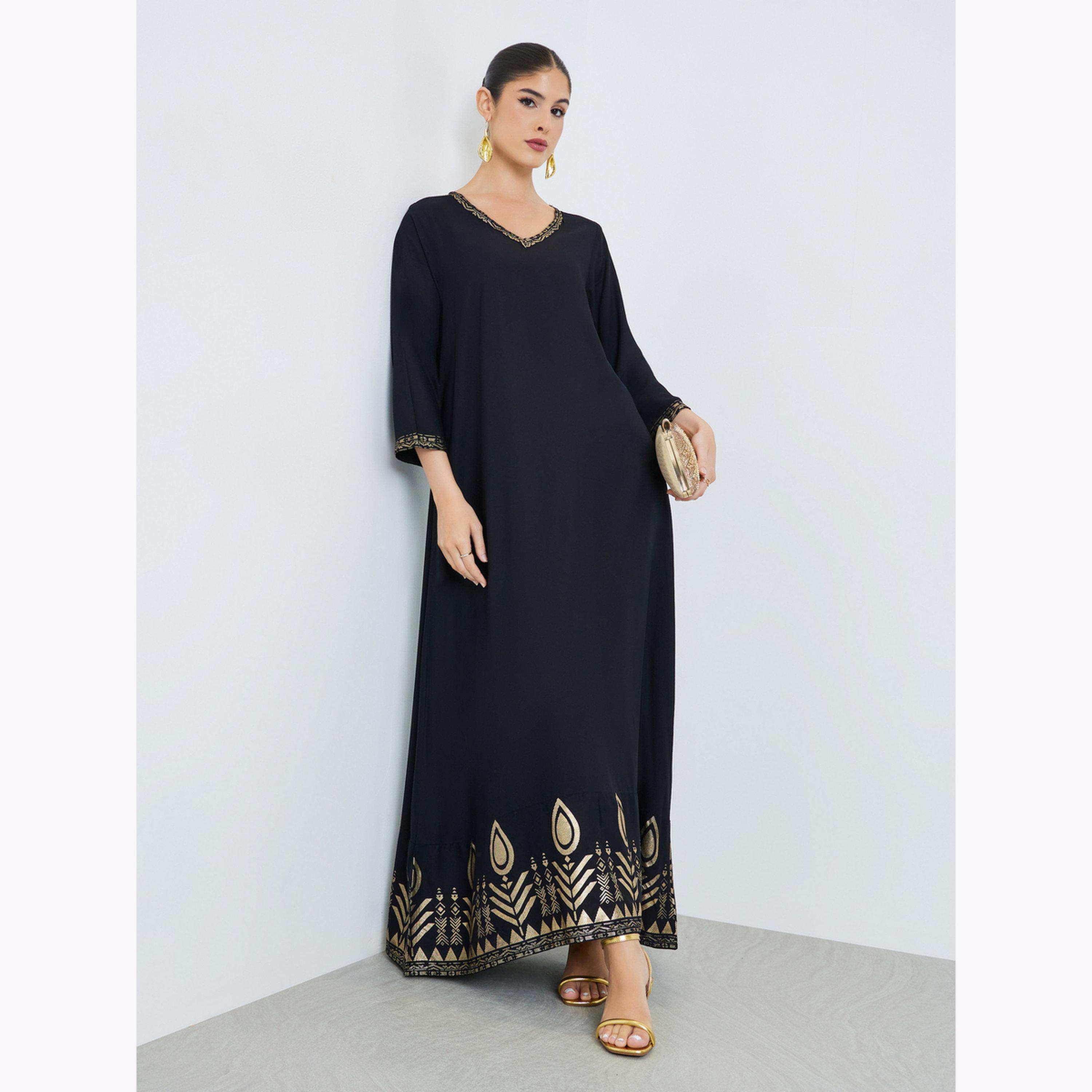جلابية بطبعة فويل-women-arabicclothing-jalabiyas-image-4
