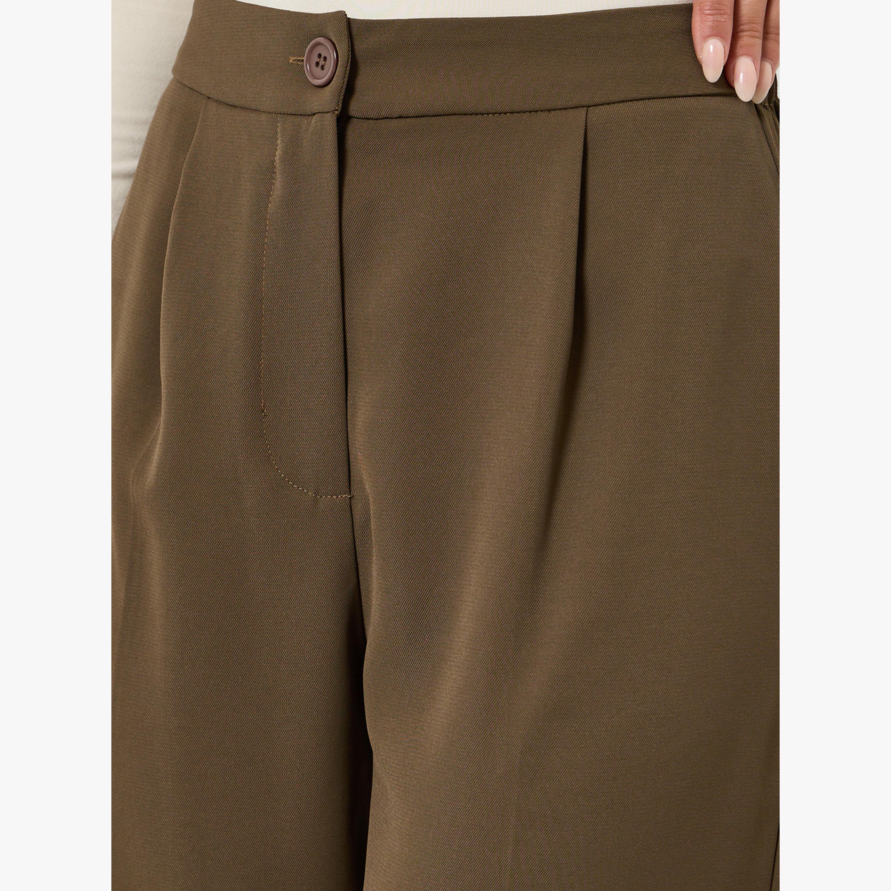 Take Two Brown High-Rise Wide Leg Trousers-women-clothing-bottoms-joggers-image-3