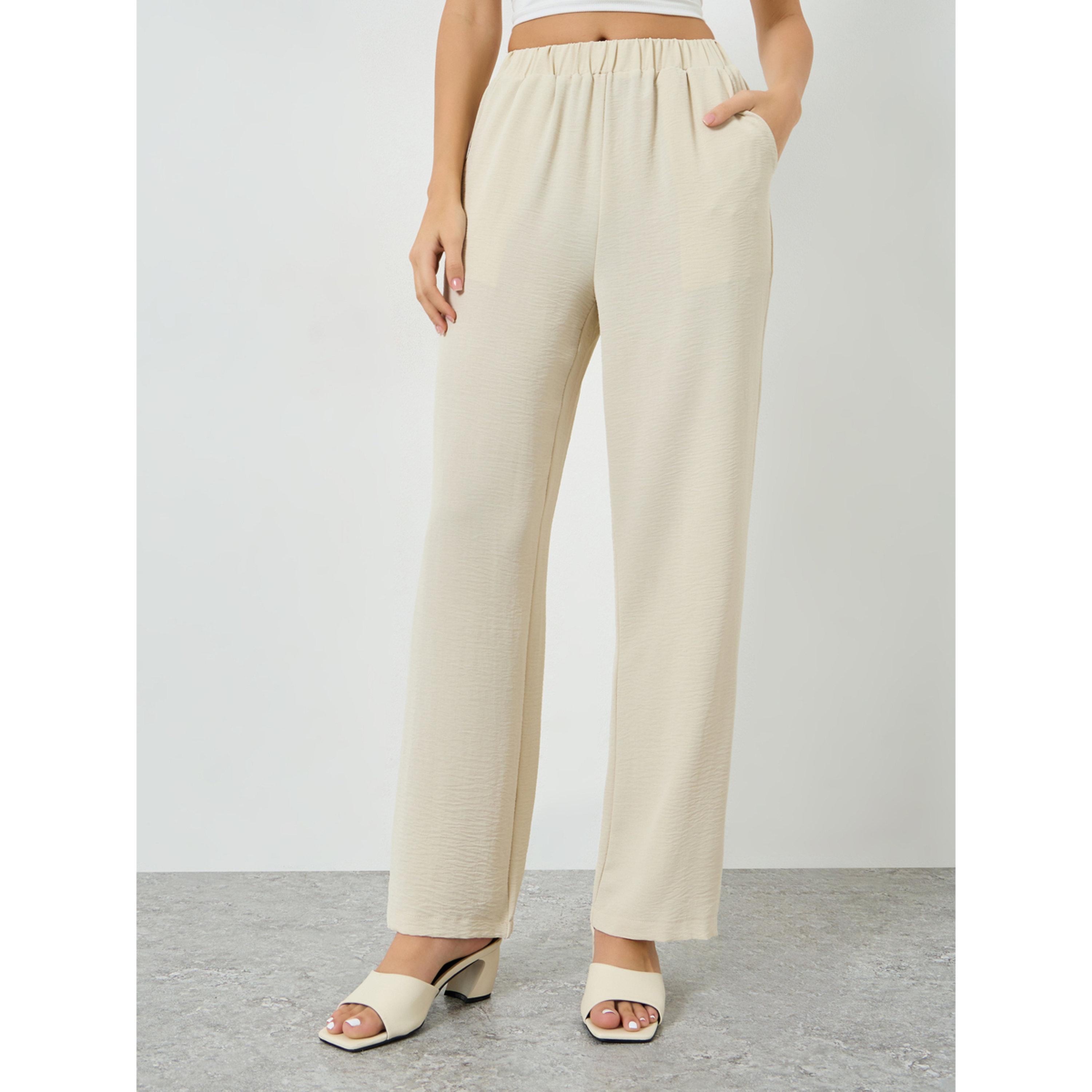 Take Two Beige Tie-Waist Vest and Pants Co-Ords-women-clothing-coordsets-image-4