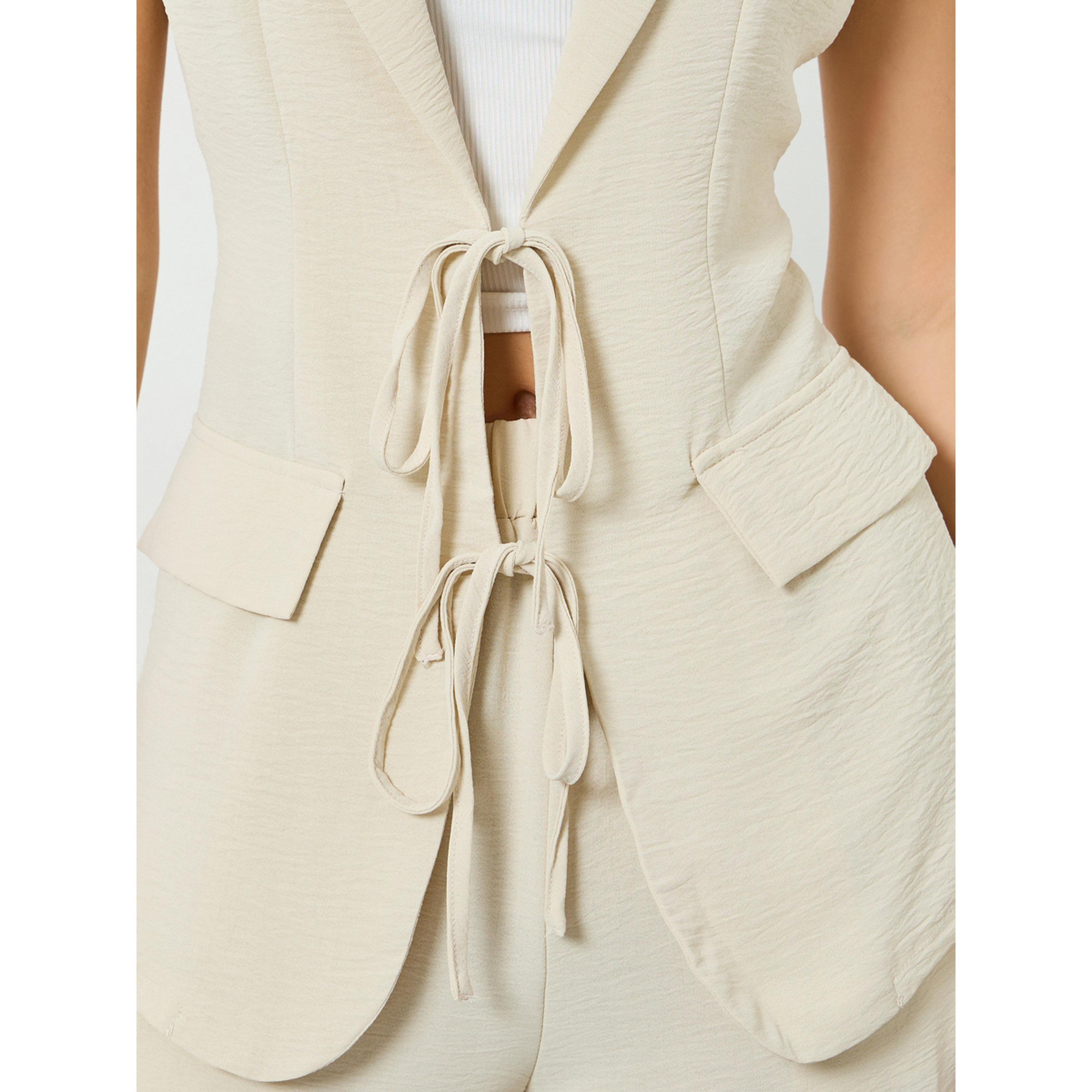 Take Two Beige Tie-Waist Vest and Pants Co-Ords-women-clothing-coordsets-image-5