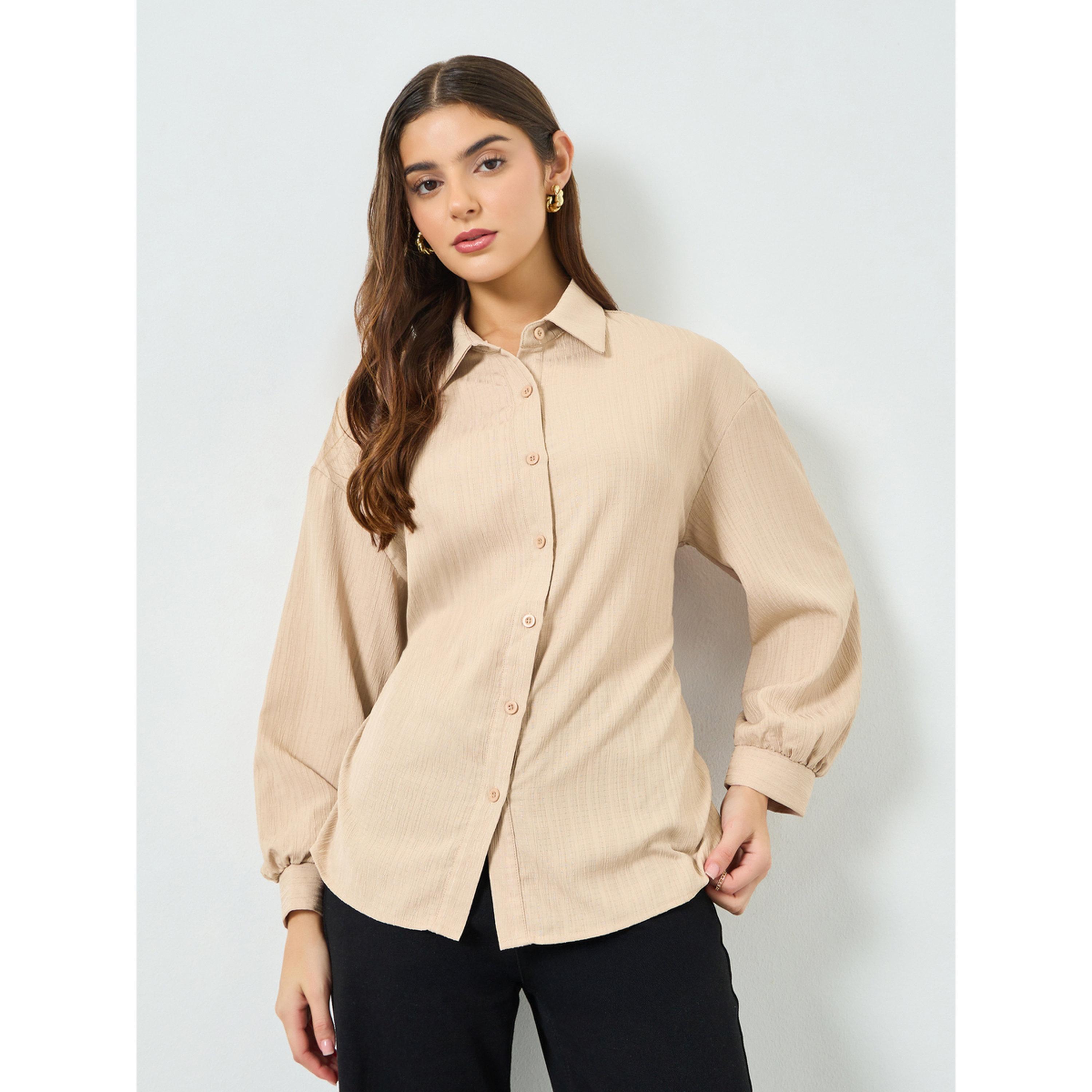 بلوزة بارزة الملمس بأكمام طويلة-women-clothing-shirtsandblouses-shirts-image-1