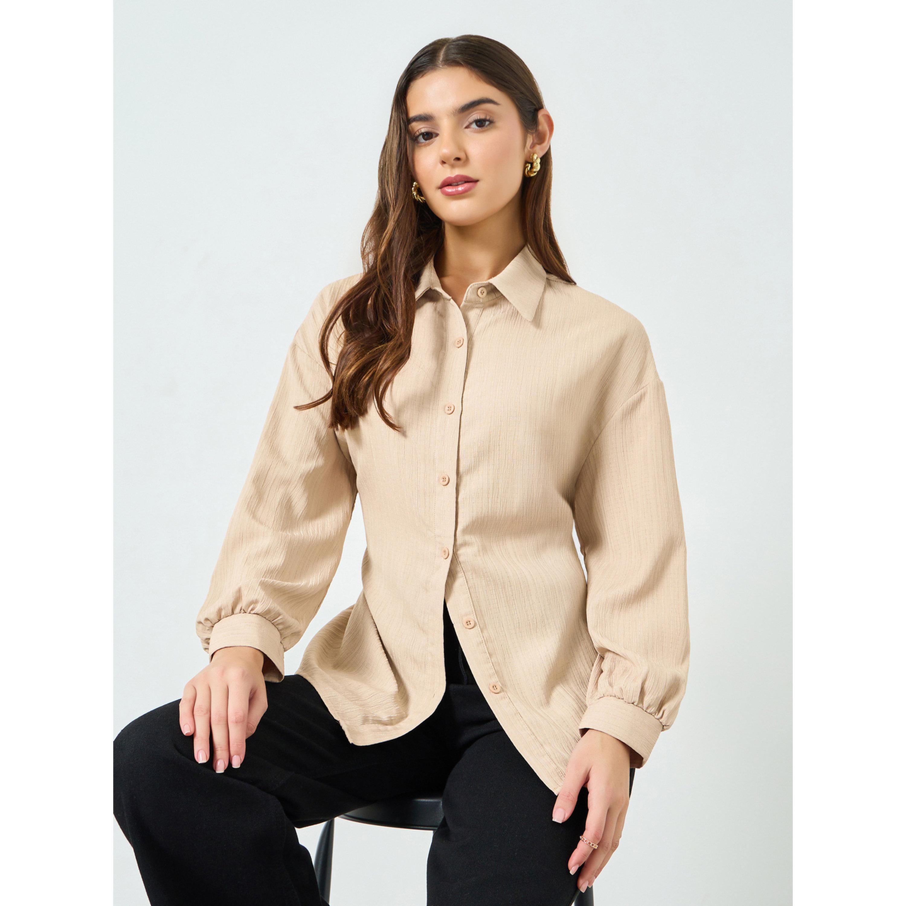 بلوزة بارزة الملمس بأكمام طويلة-women-clothing-shirtsandblouses-shirts-image-3