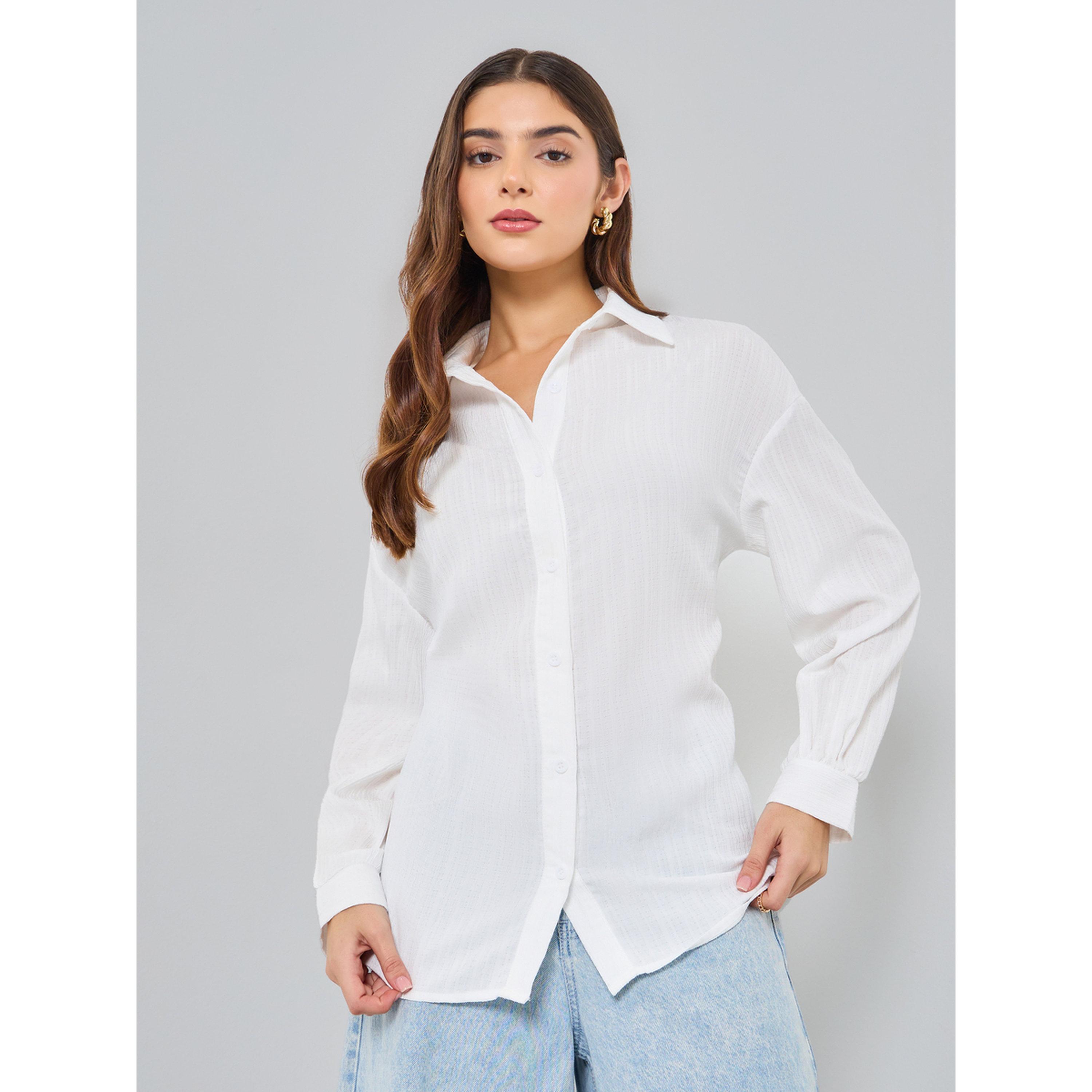 بلوزة بارزة الملمس بأكمام طويلة-women-clothing-shirtsandblouses-shirts-image-3