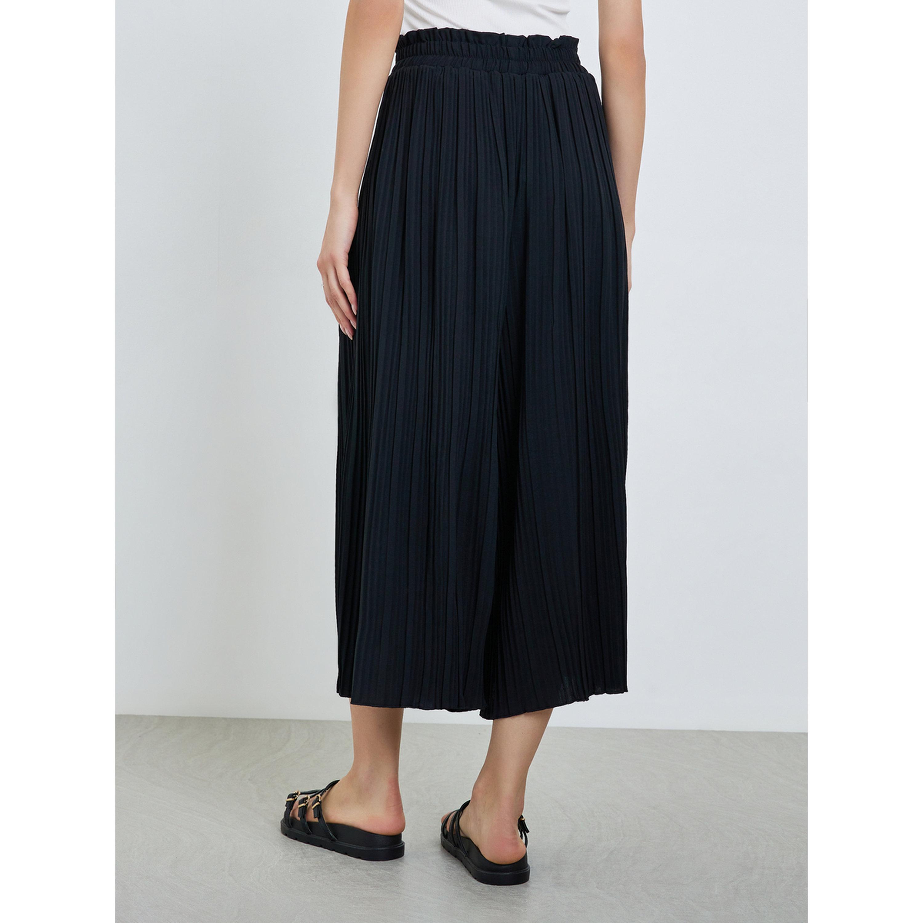 Take Two Black Pleated Wide Leg Pants-women-clothing-bottoms-joggers-image-4
