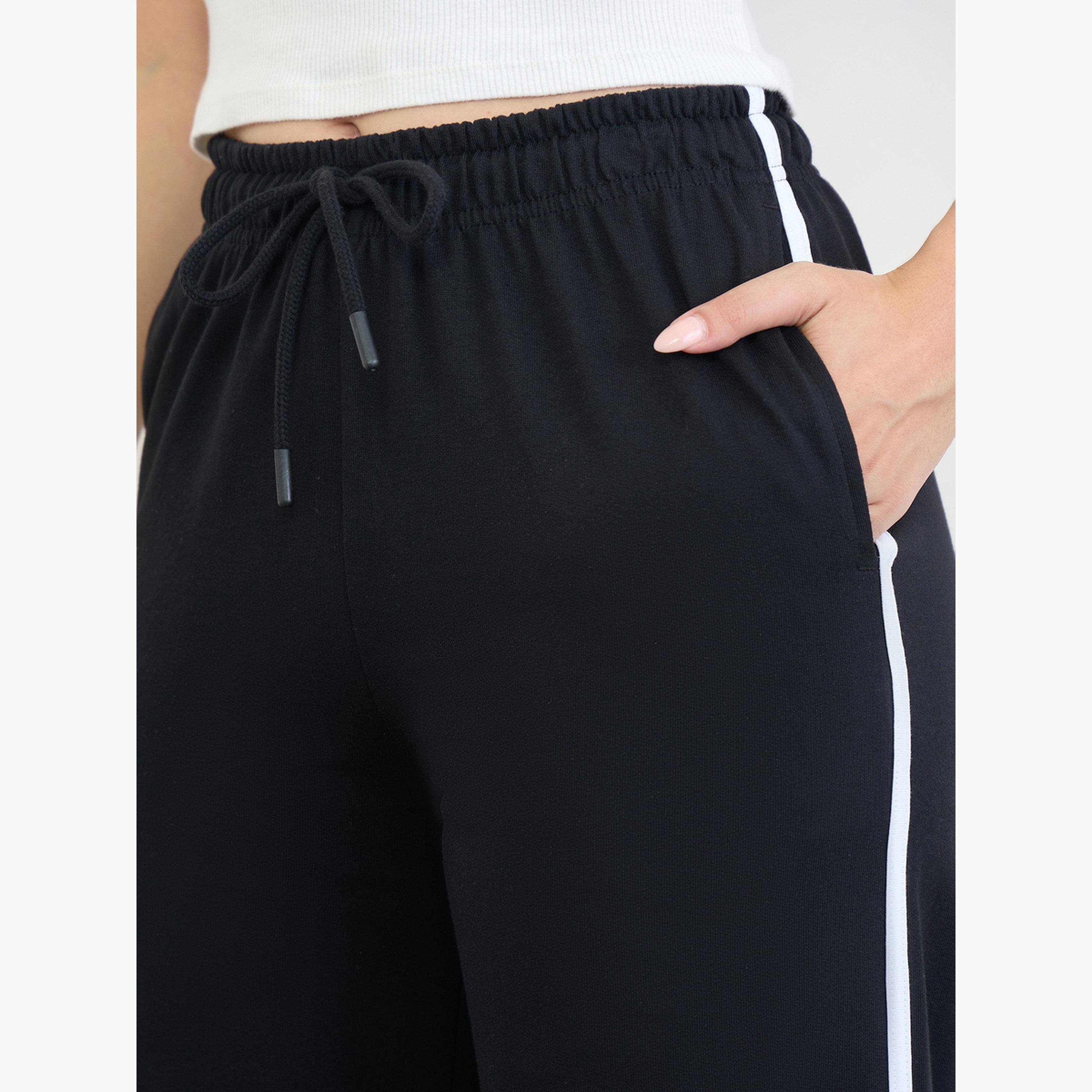 جوغر بأرجل واسعة وشريط جانبي-women-clothing-bottoms-joggers-image-3