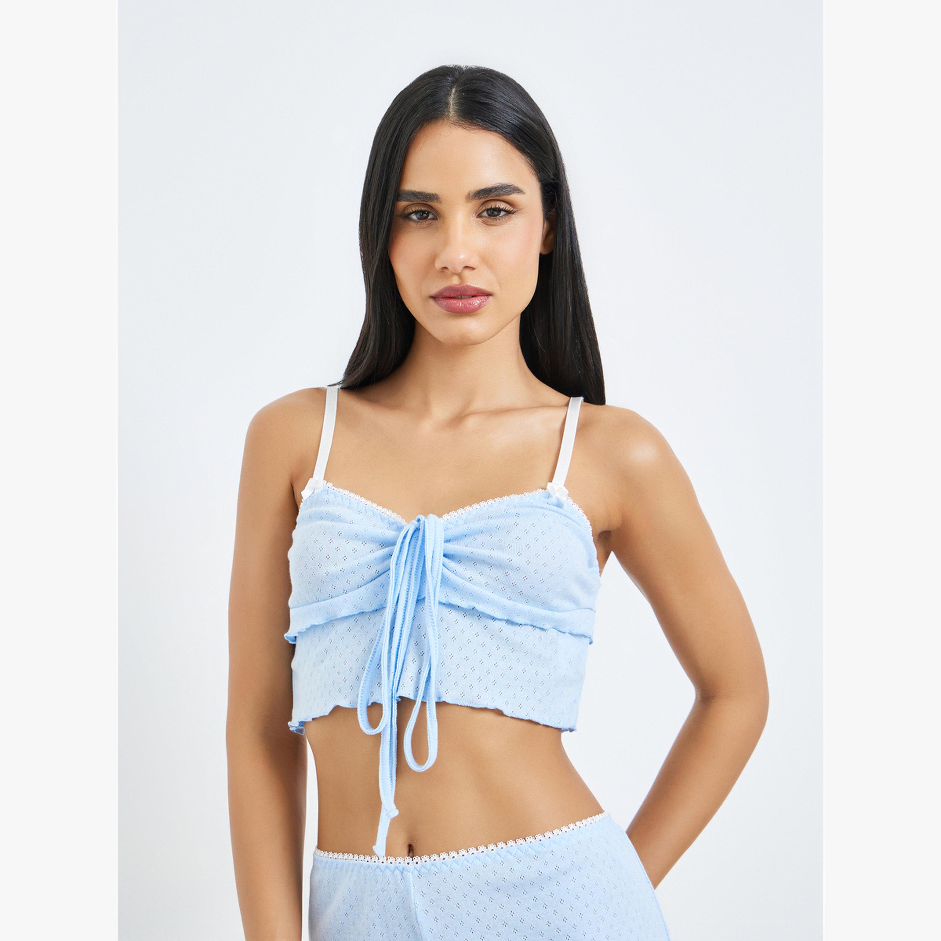 طقم منسق من شورت وبلوزة كامي-women-clothing-lingerie-lingeriesets-image-2