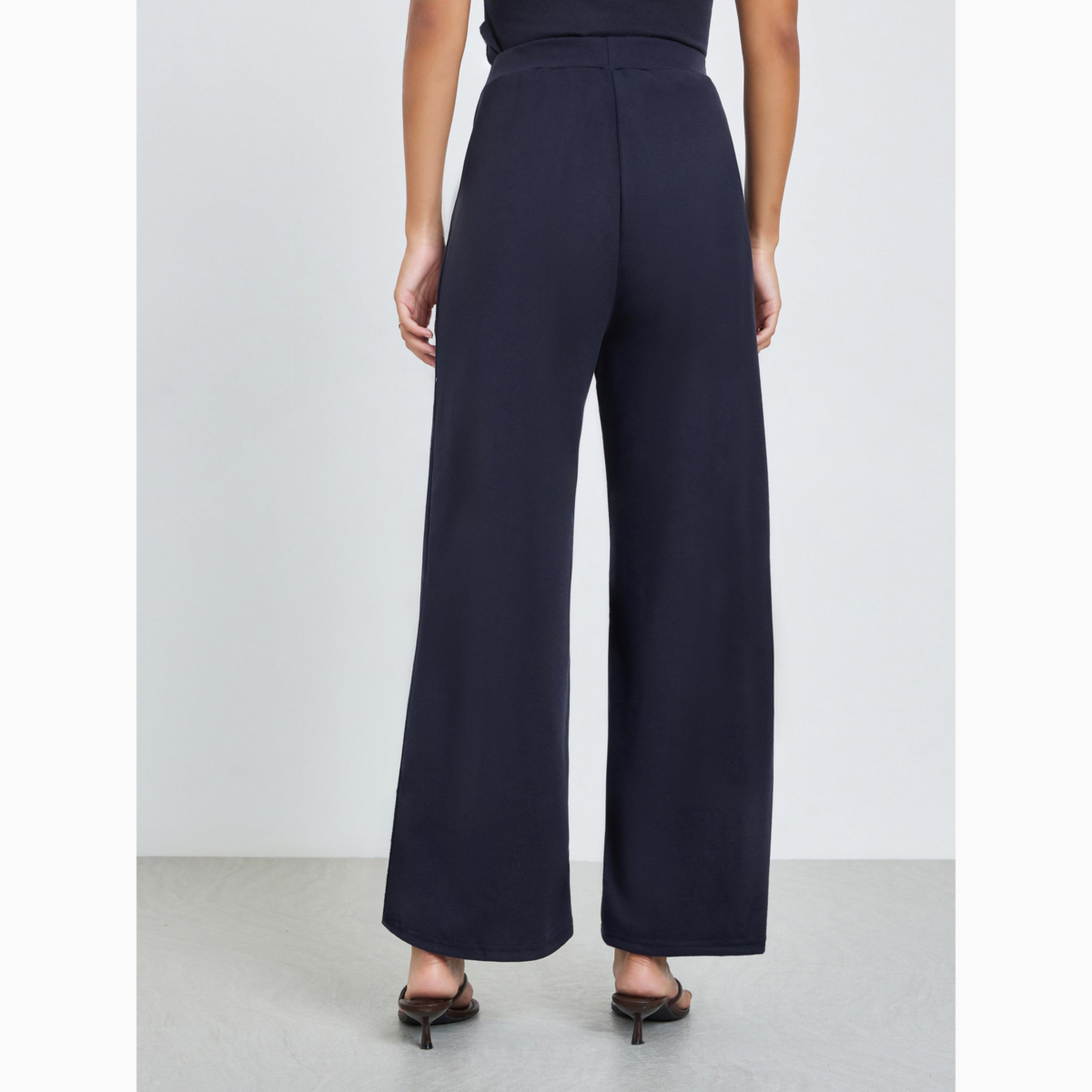 Styli Navy Blue Wide Leg Joggers-women-clothing-bottoms-joggers-image-4