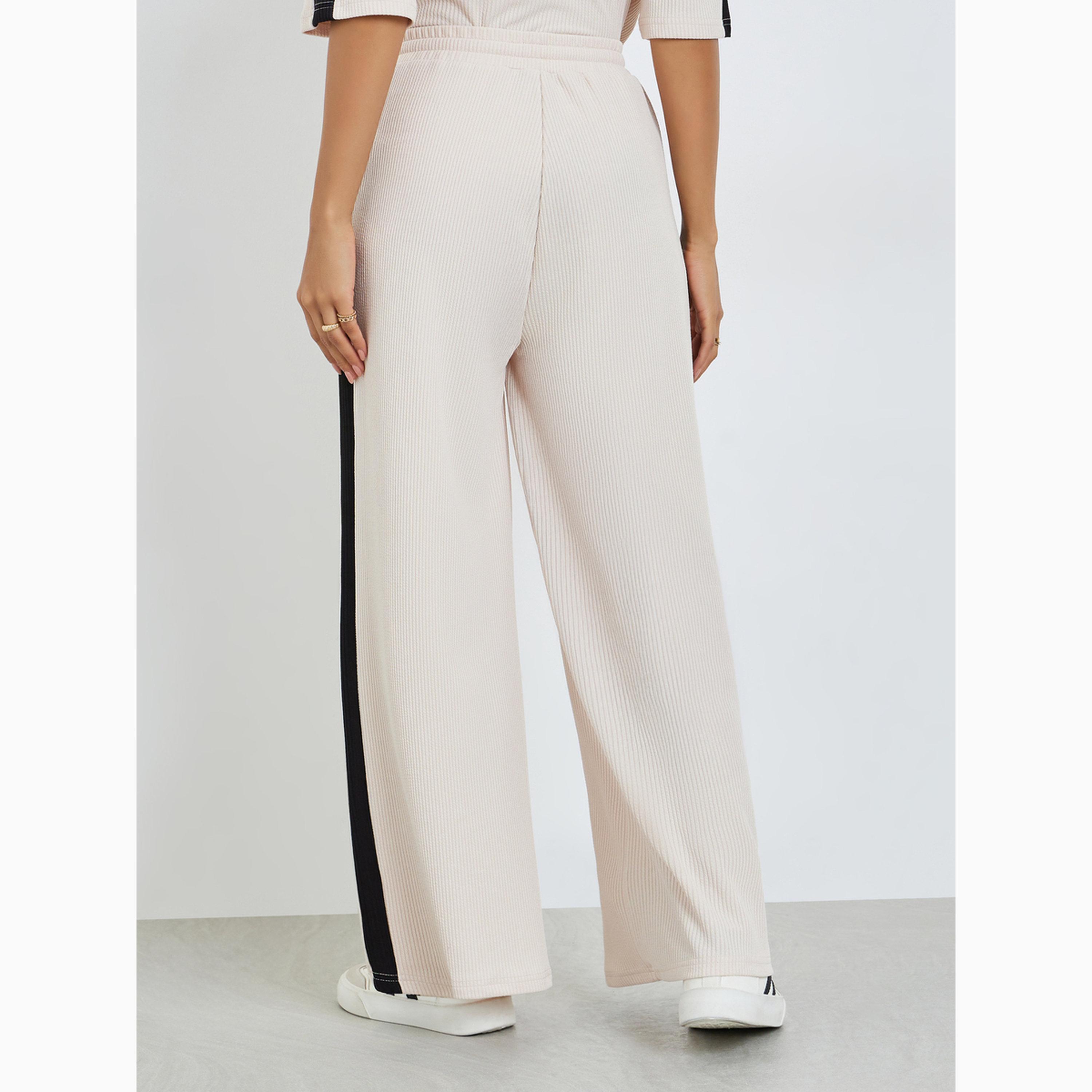 جوغر بأرجل واسعة وشريط جانبي-women-clothing-bottoms-joggers-image-4