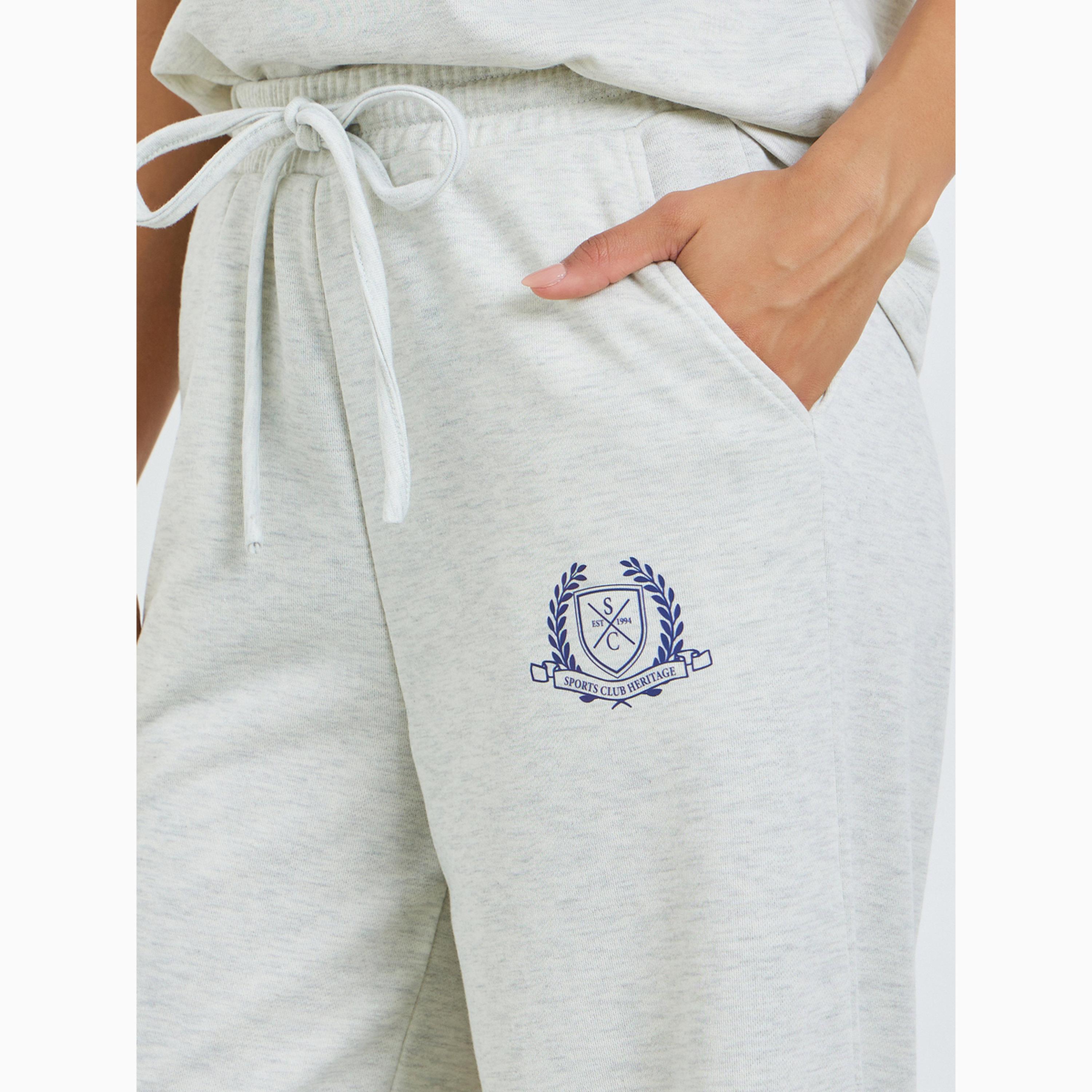 Styli Grey Wide Leg Joggers with Side Pocket-women-clothing-bottoms-joggers-image-4