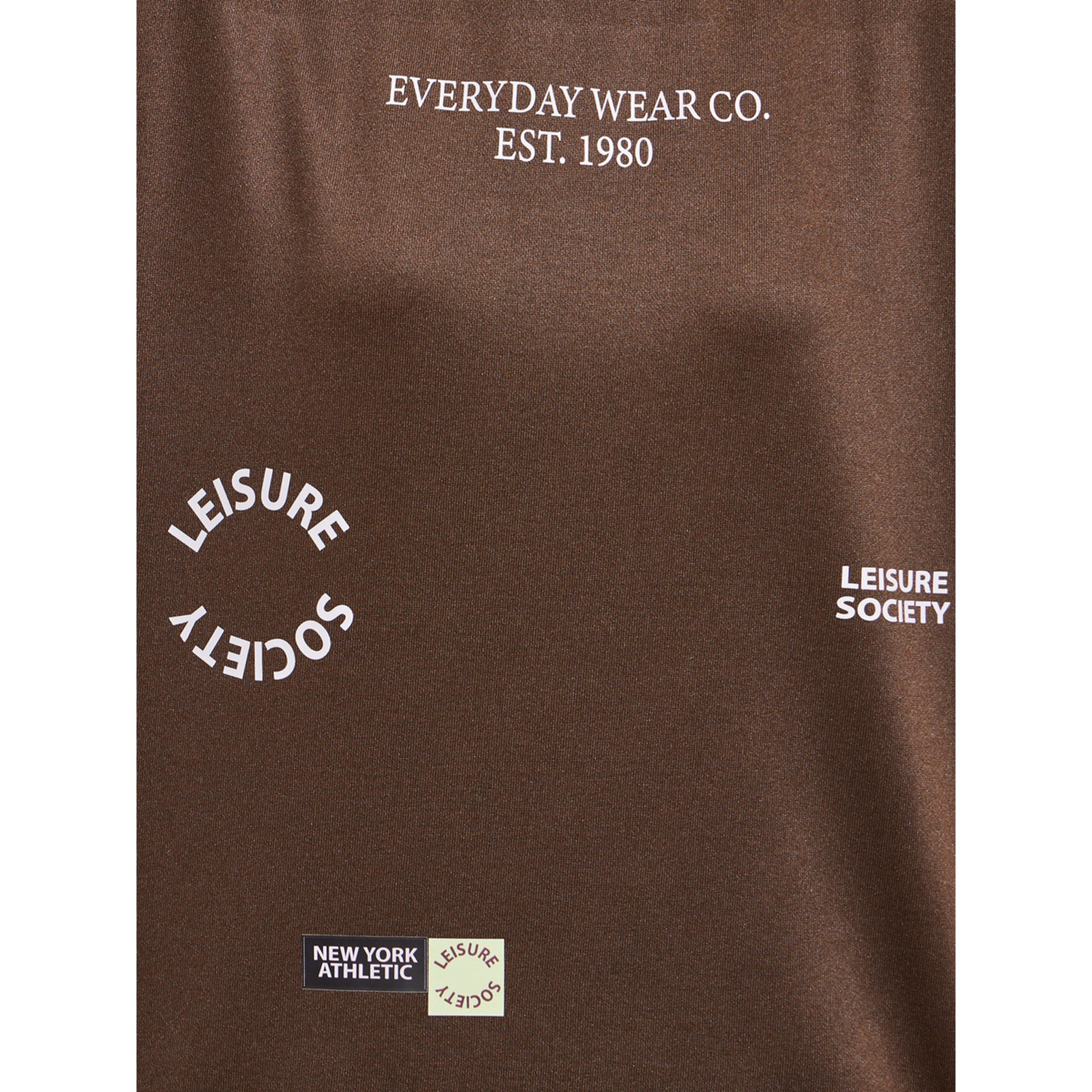 Styli Brown Oversized Placement Print Terry T-Shirt-women-clothing-tshirts-image-4