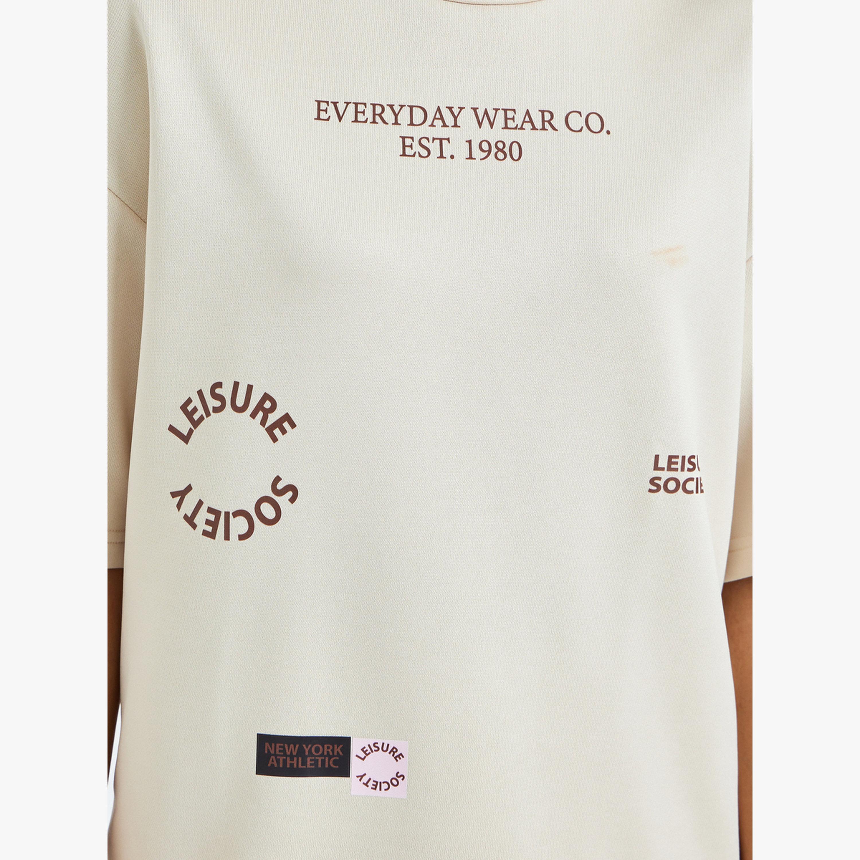 Styli Cream Oversized Placement Print Terry T-Shirt-women-clothing-tshirts-image-6