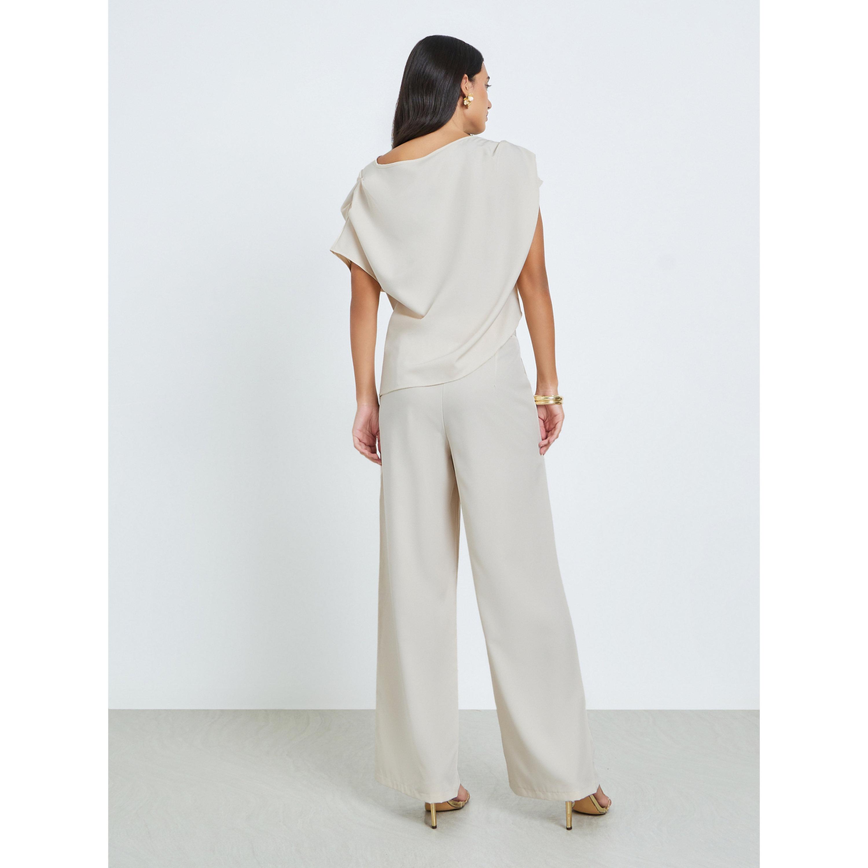 Styli Embroidered Short Sleeve Top and Wide Leg Pants Co-Ords-women-clothing-coordsets-image-3