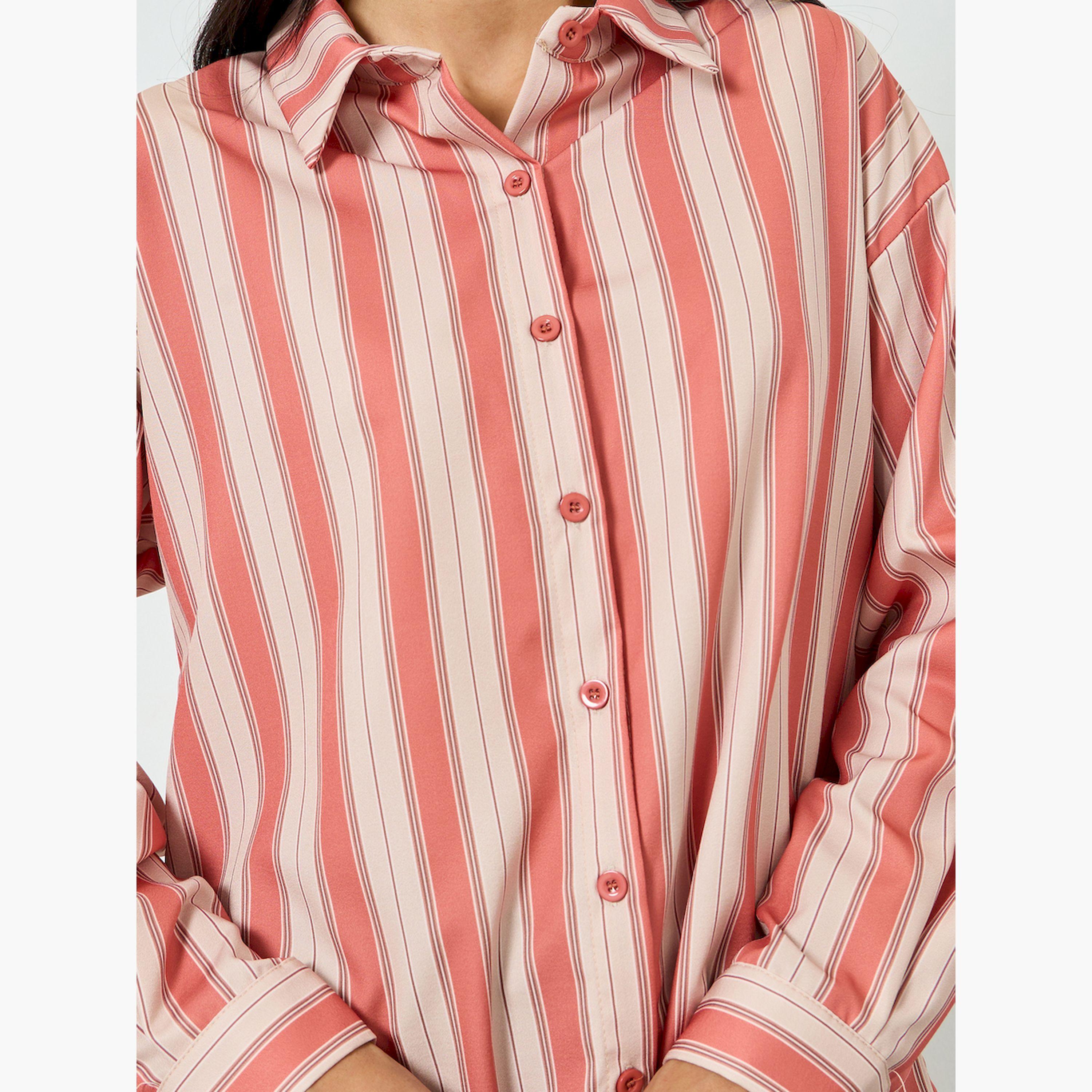 Styli Striped Long Sleeve Oversized Shirt-women-clothing-shirtsandblouses-shirts-image-5
