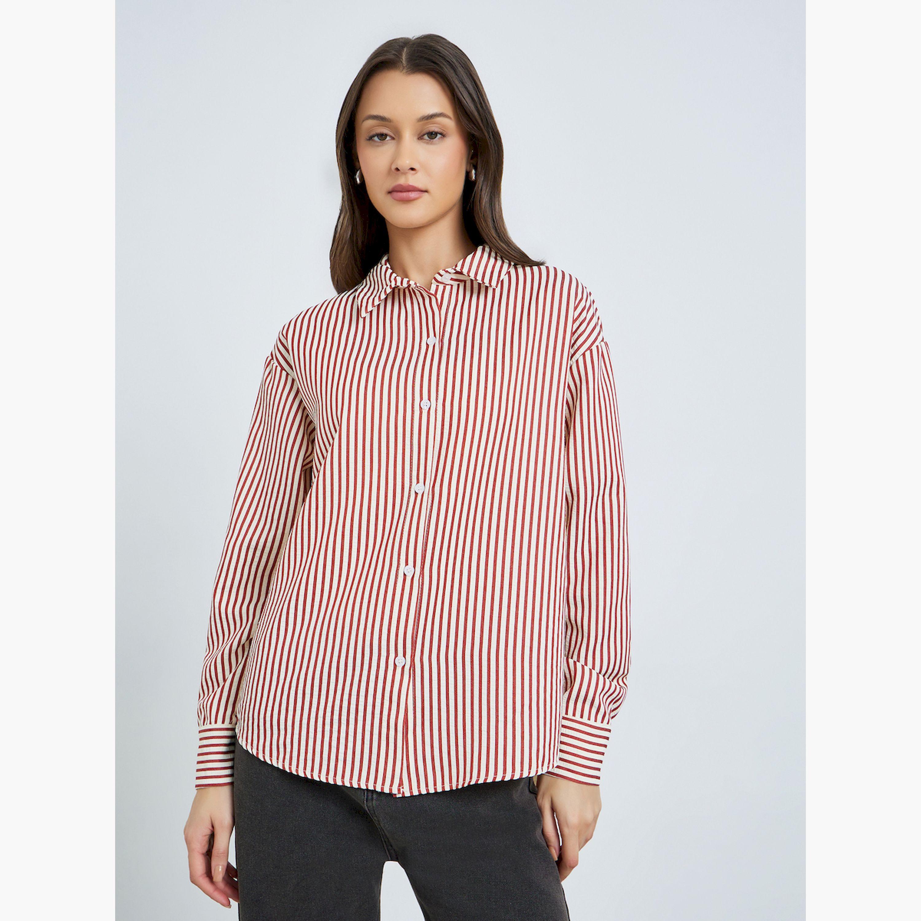 Styli Striped Long Sleeve Oversized Shirt-women-clothing-shirtsandblouses-shirts-image-3