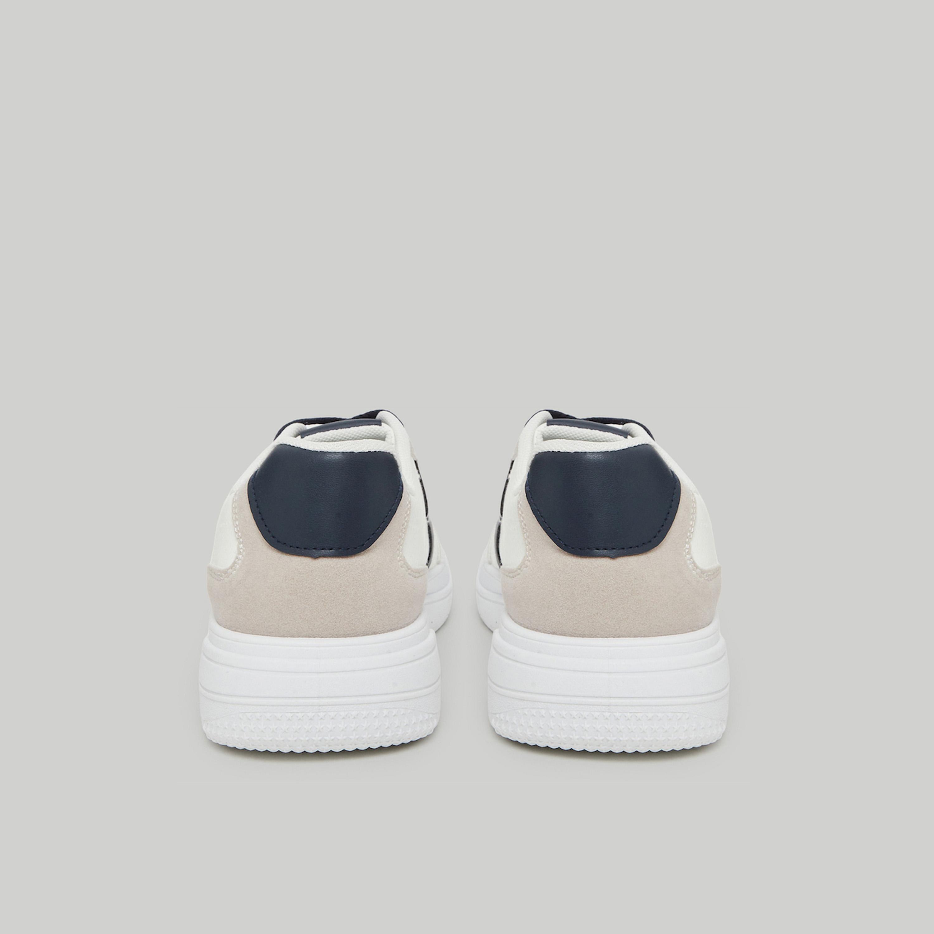 Styli Men Off White Contrast Panel Sneakers-sports-men-shoes-image-5