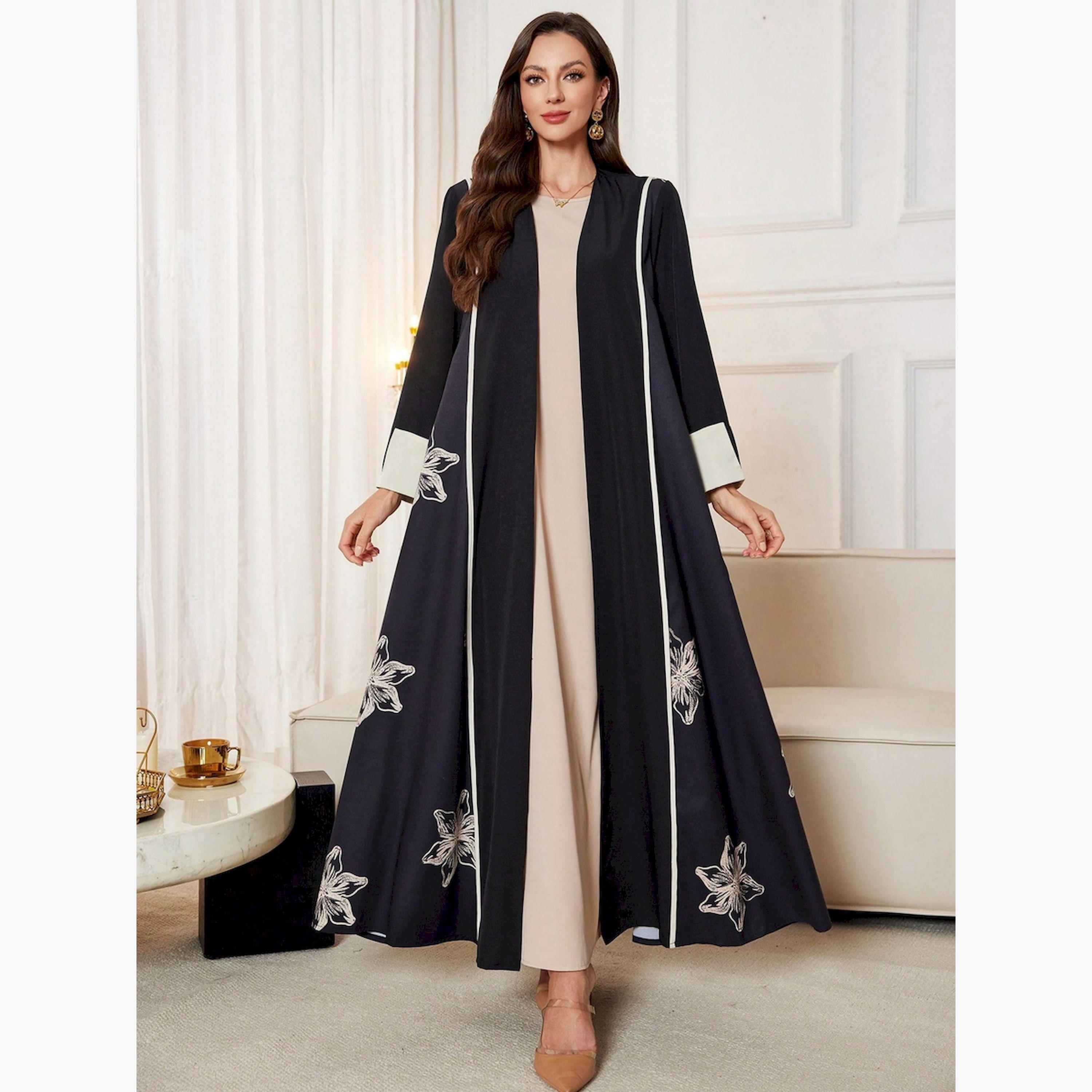 عباية مفتوحة من الأمام بطبعة زهور-women-arabicclothing-abayas-image-6