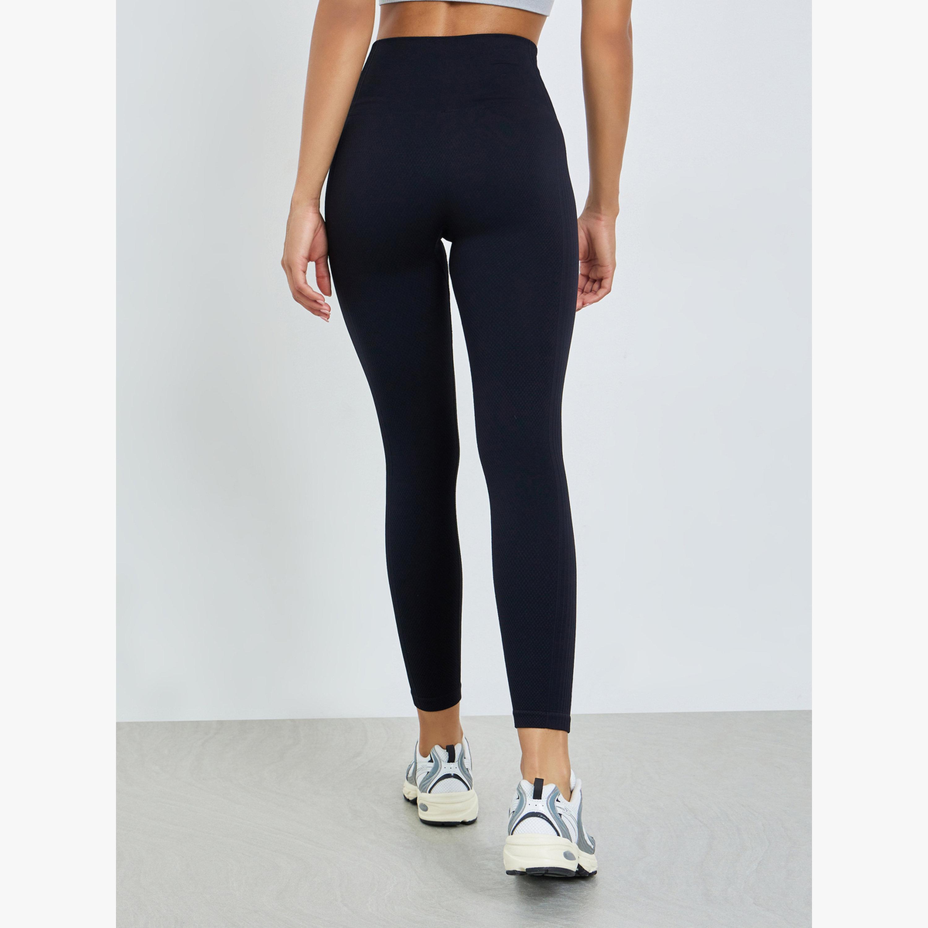 ليقنز بتصميم مضلع وخصر عريض-women-clothing-sportswearandactivewear-bottoms-leggings-image-3