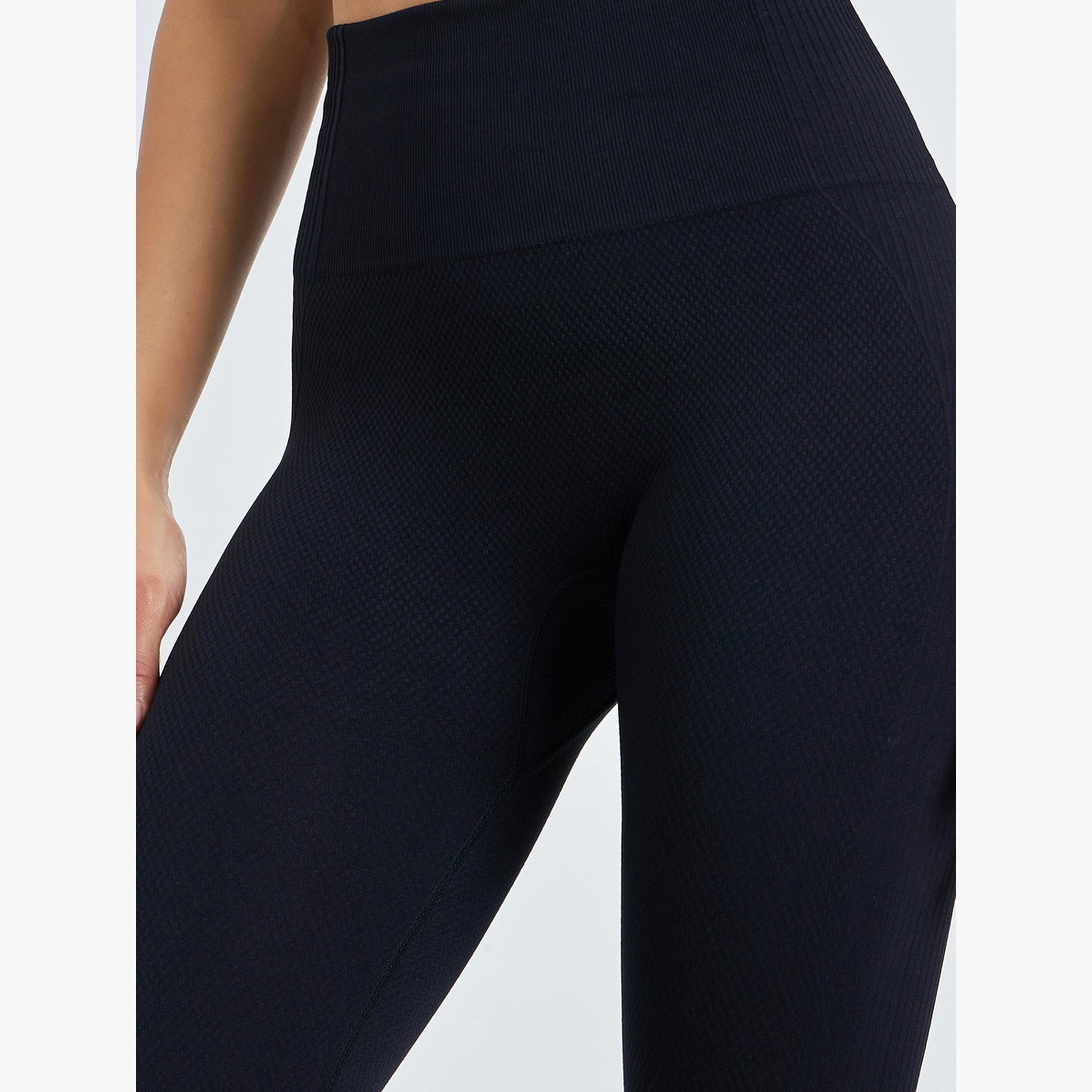 ليقنز بتصميم مضلع وخصر عريض-women-clothing-sportswearandactivewear-bottoms-leggings-image-4