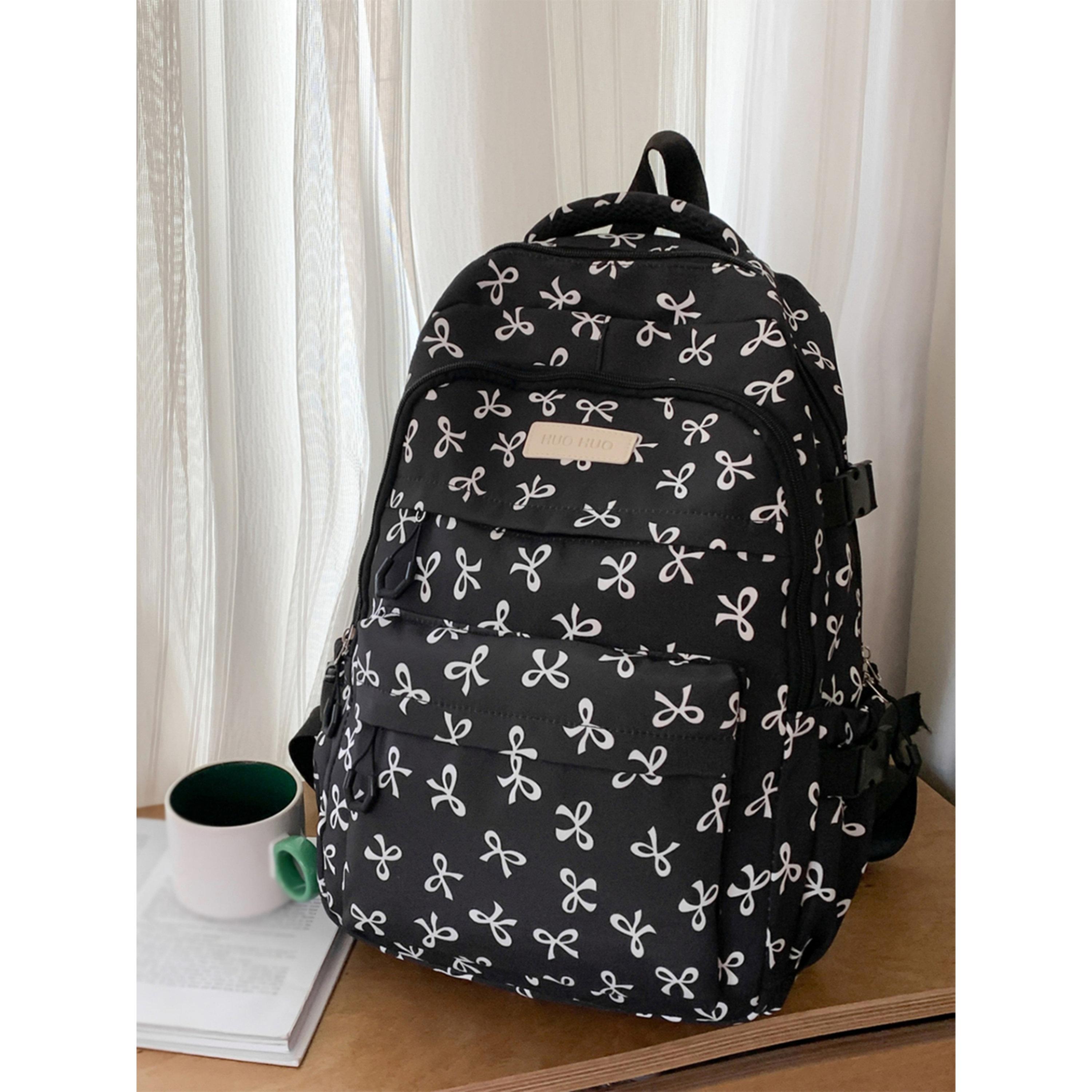 Take Two Bow Print Zip Closure Backpack with Shoulder Bag and Purse Set-women-bagsandwallets-backpacks-image-5