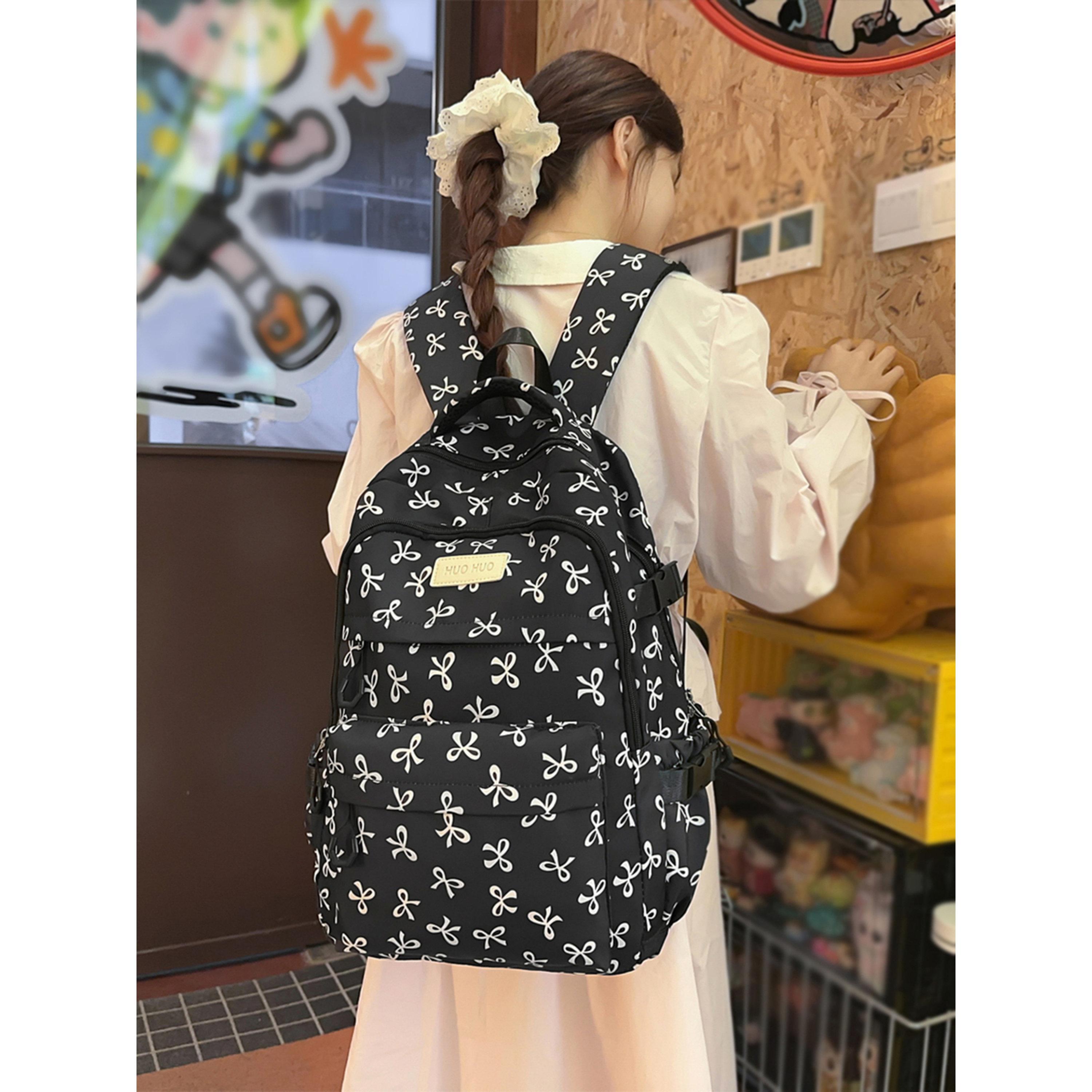 مجموعة من شنطة ظهر وشنطة كتف ومحفظة بطبعة عقدة-women-bagsandwallets-backpacks-image-6