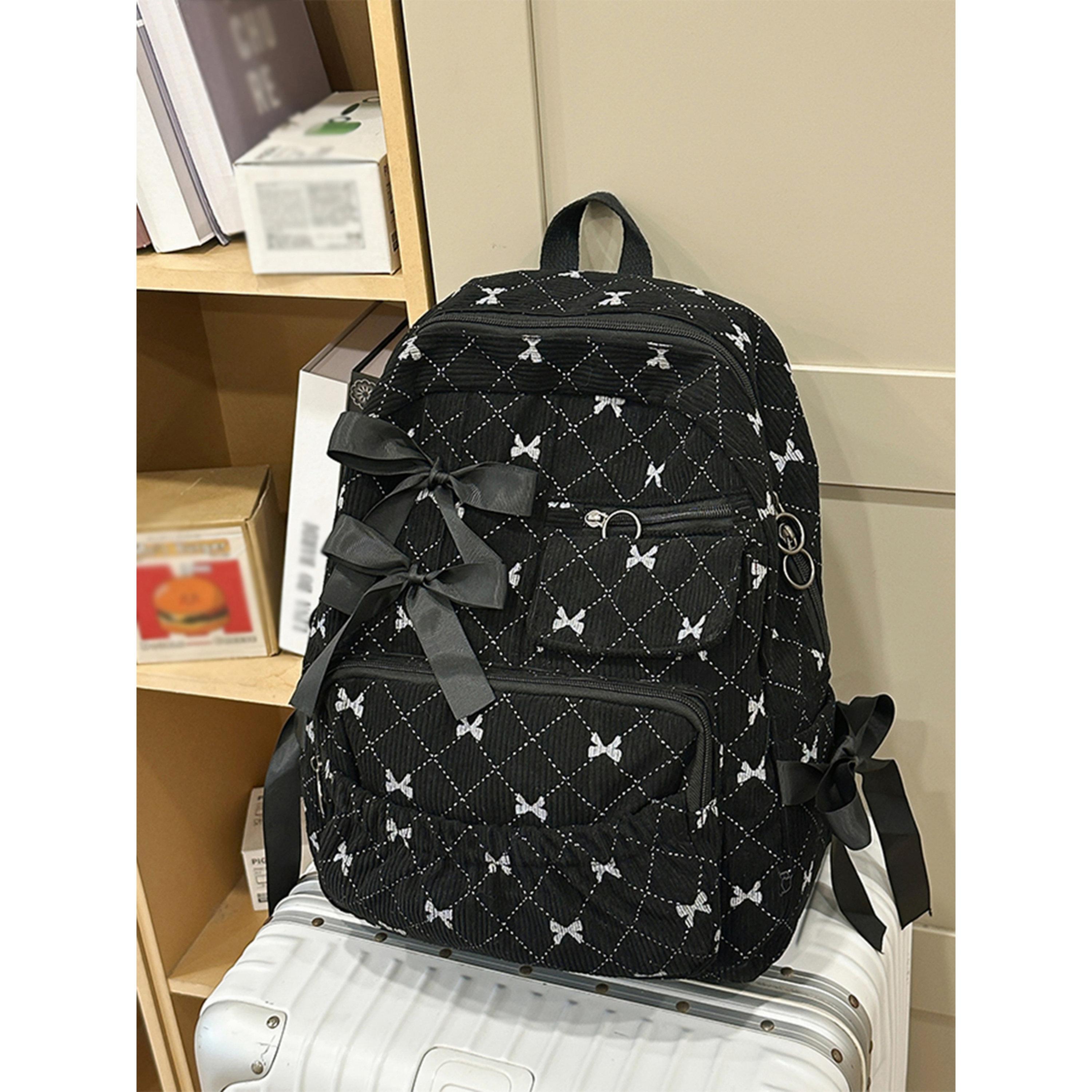 Take Two Bow Print Zip Closure Backpack-women-bagsandwallets-backpacks-image-2