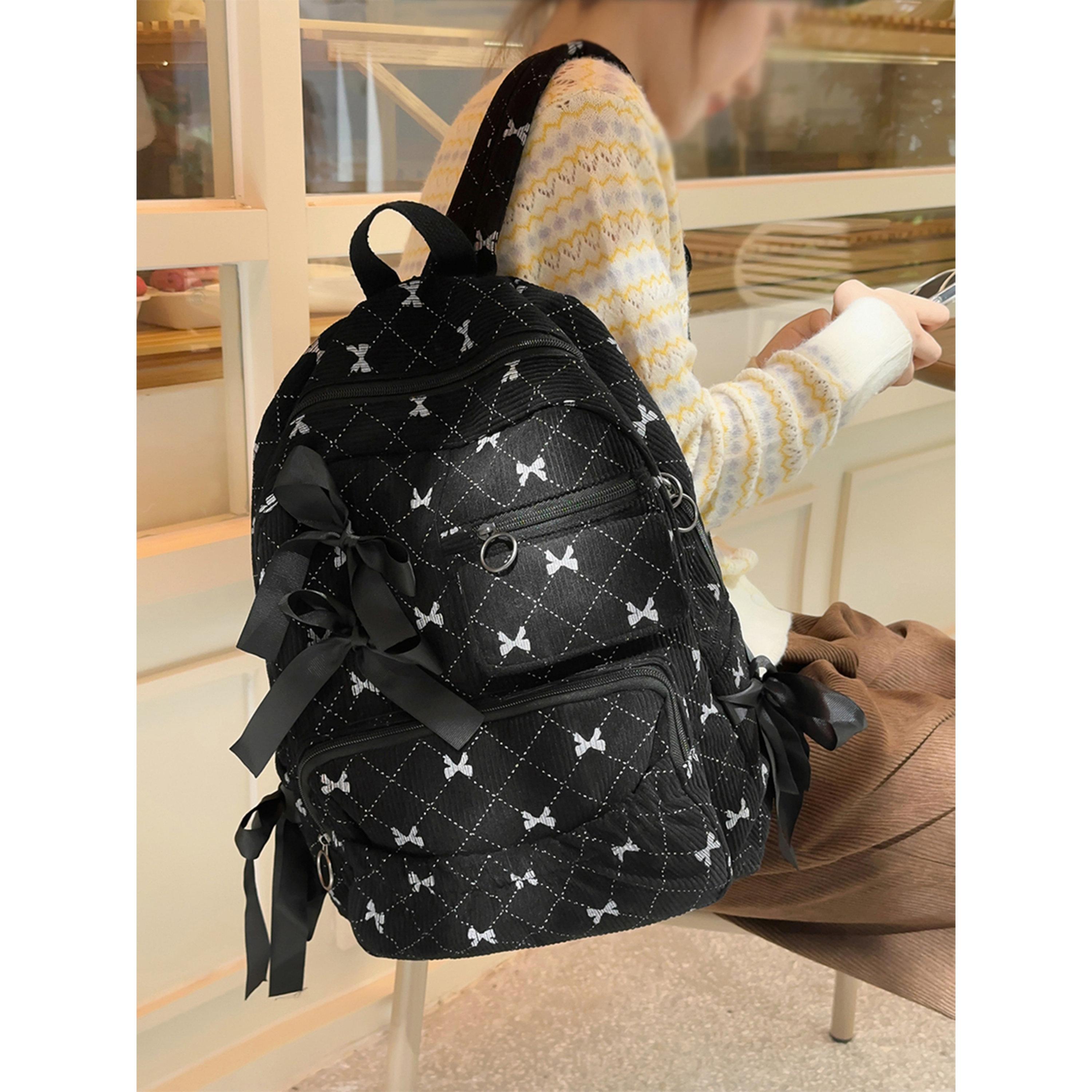 Take Two Bow Print Zip Closure Backpack-women-bagsandwallets-backpacks-image-3