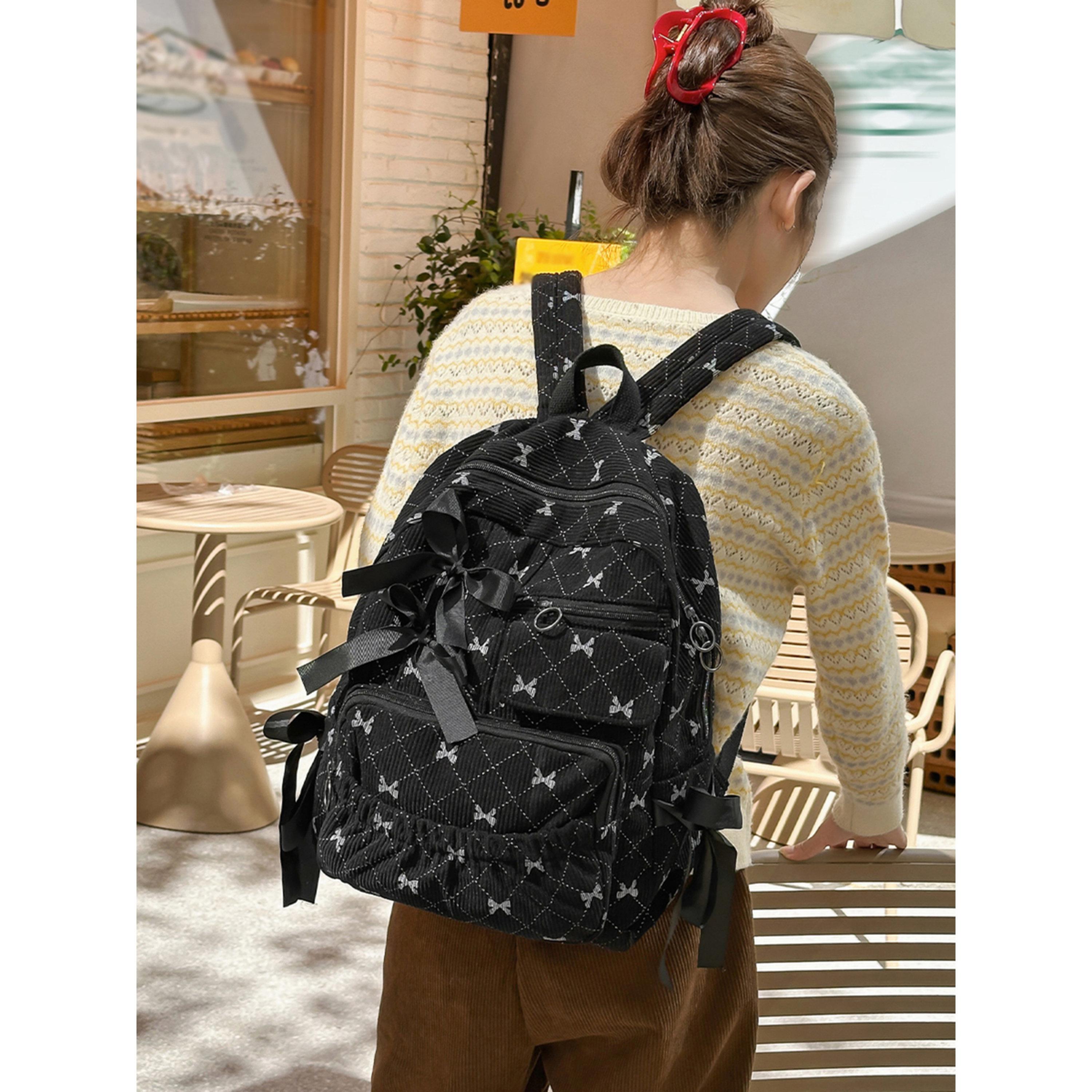 شنطة ظهر بسحاب غلق وطبعة عقدة-women-bagsandwallets-backpacks-image-2
