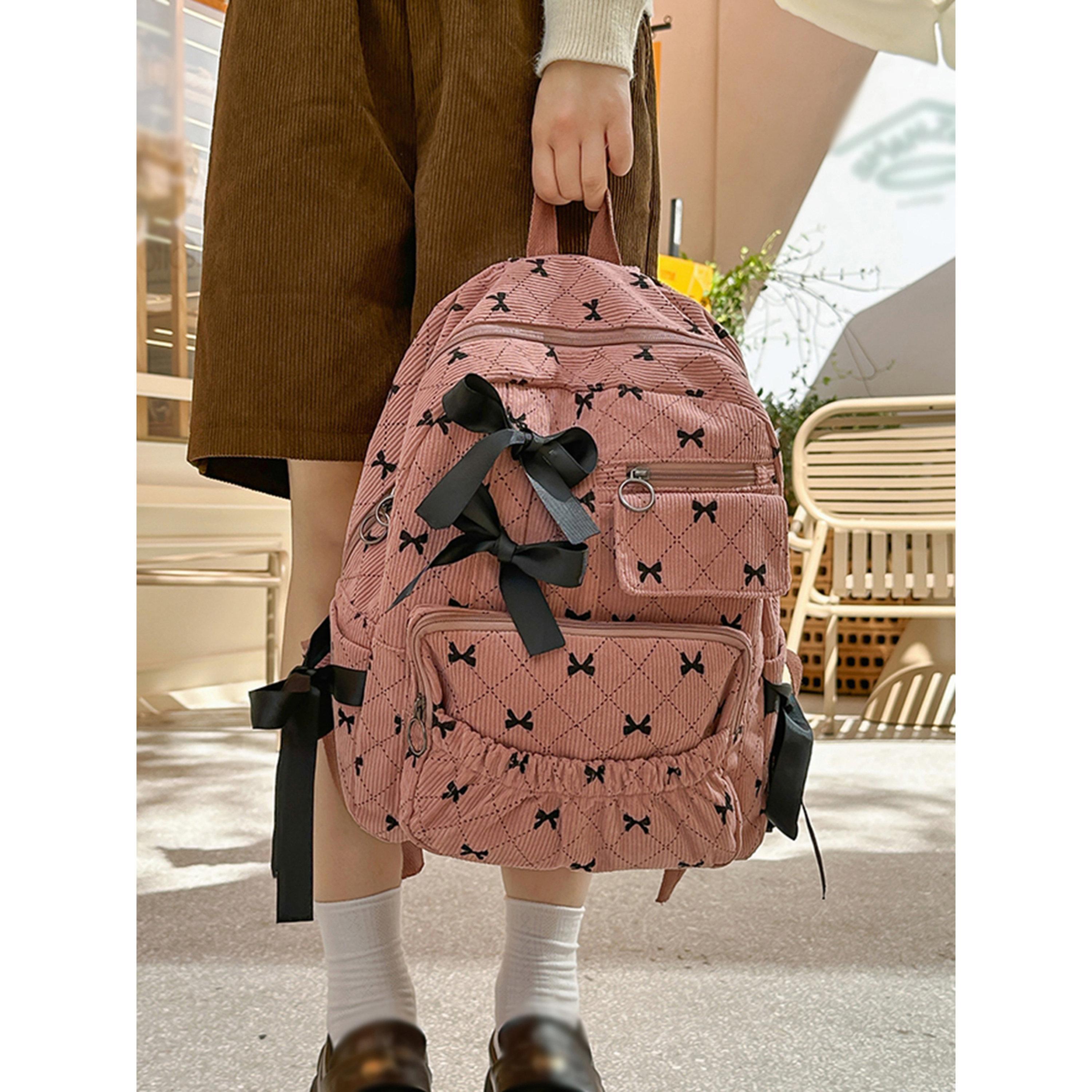 Take Two Bow Print Zip Closure Backpack-women-bagsandwallets-backpacks-image-5