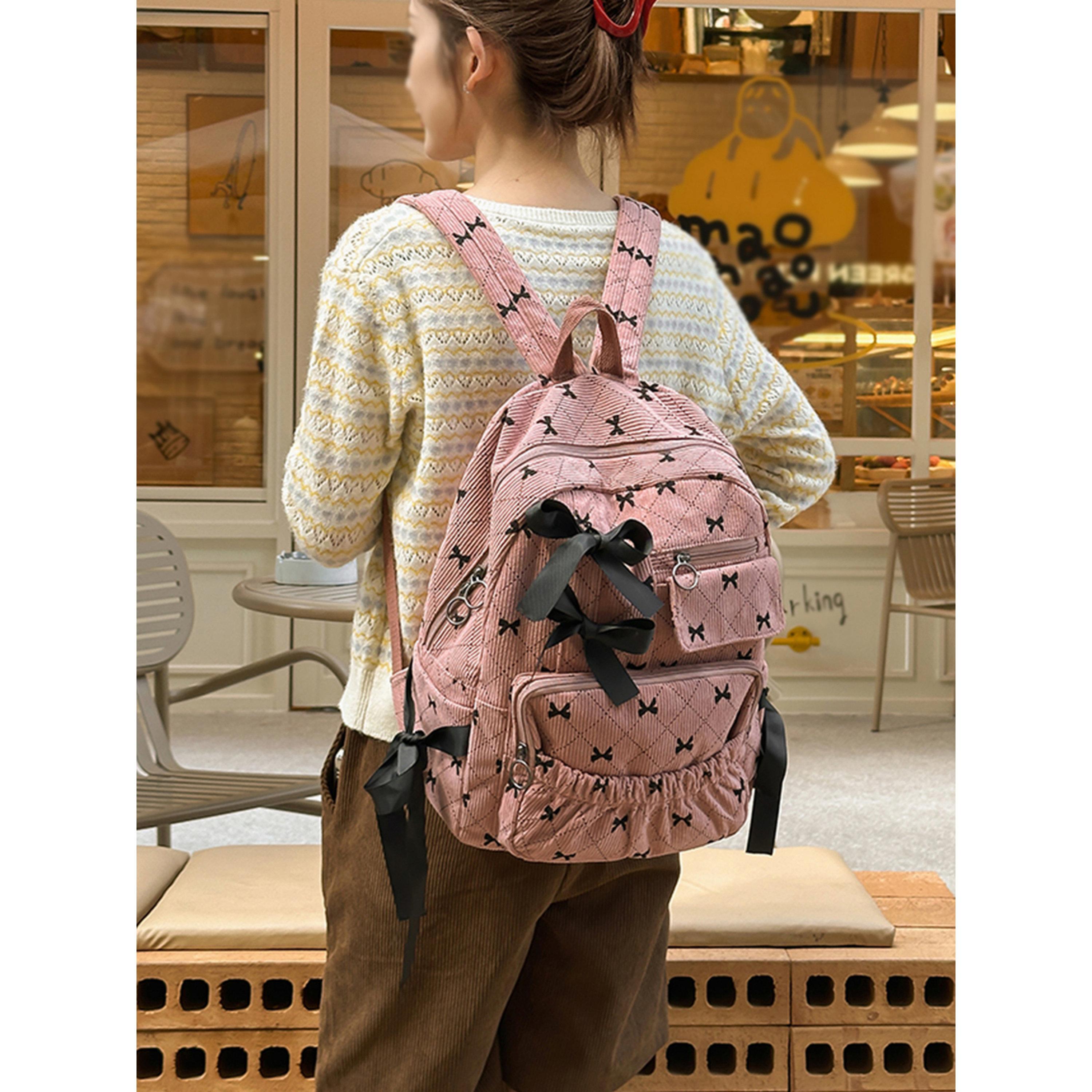 Take Two Bow Print Zip Closure Backpack-women-bagsandwallets-backpacks-image-6