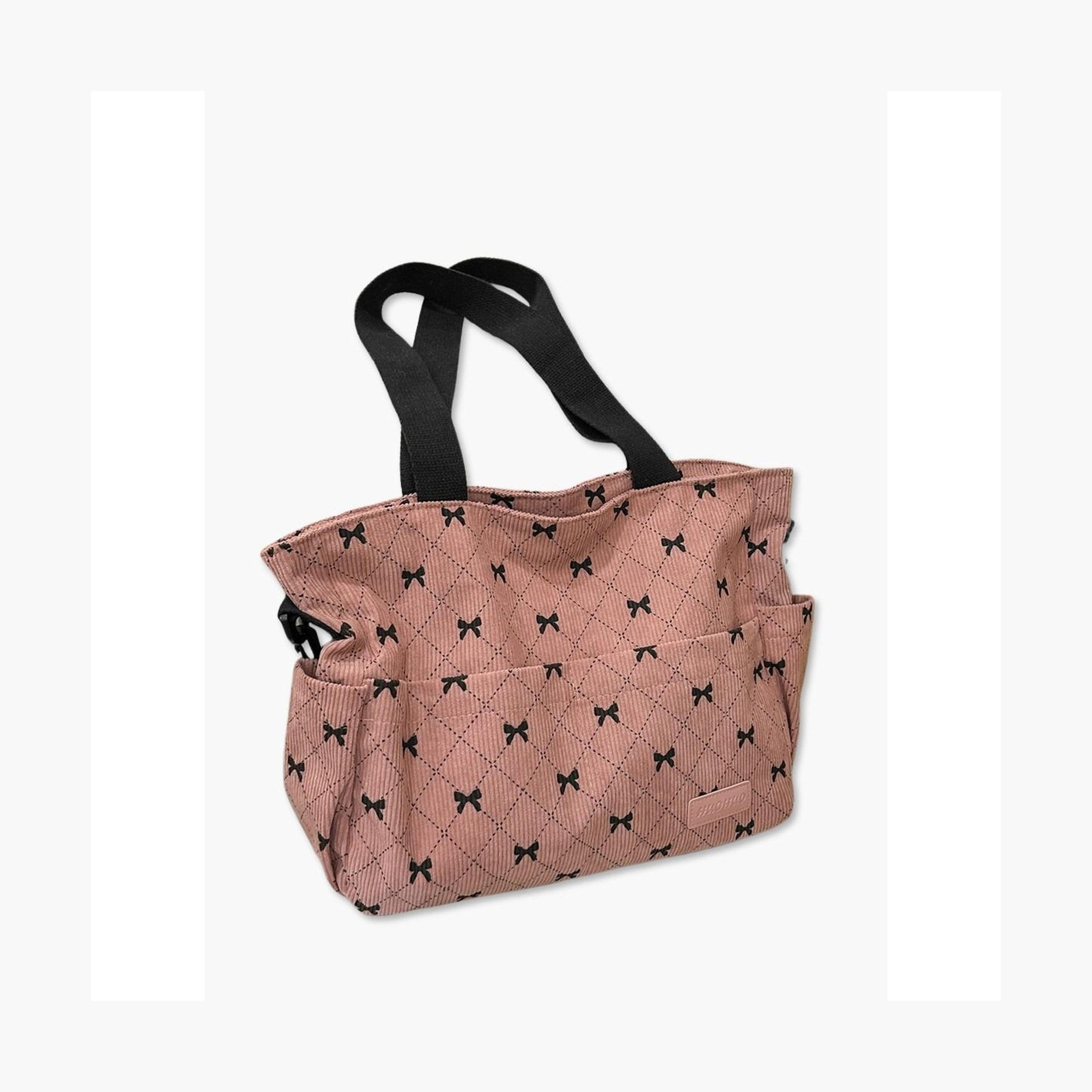 Take Two Bow Print Double Strap Shoulder Bag-women-bagsandwallets-handbags-image-1