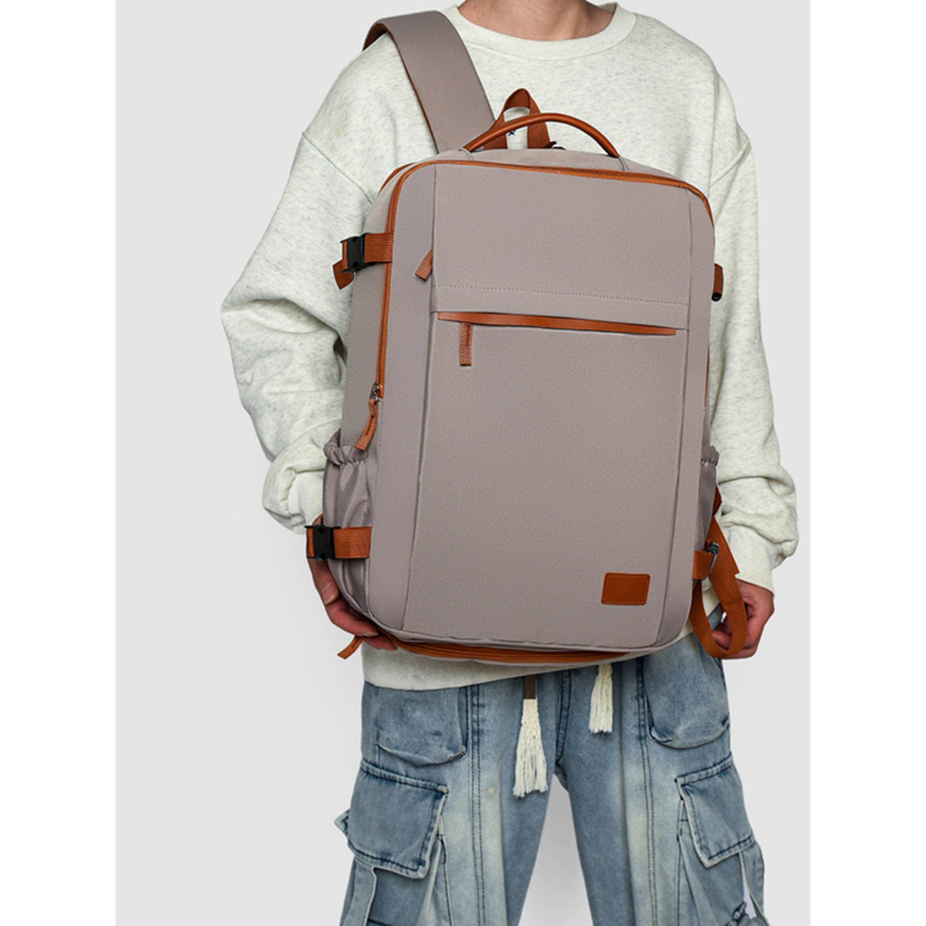 شنطة ظهر بسحاب غلق وتفاصيل متباينة-women-bagsandwallets-backpacks-image-4