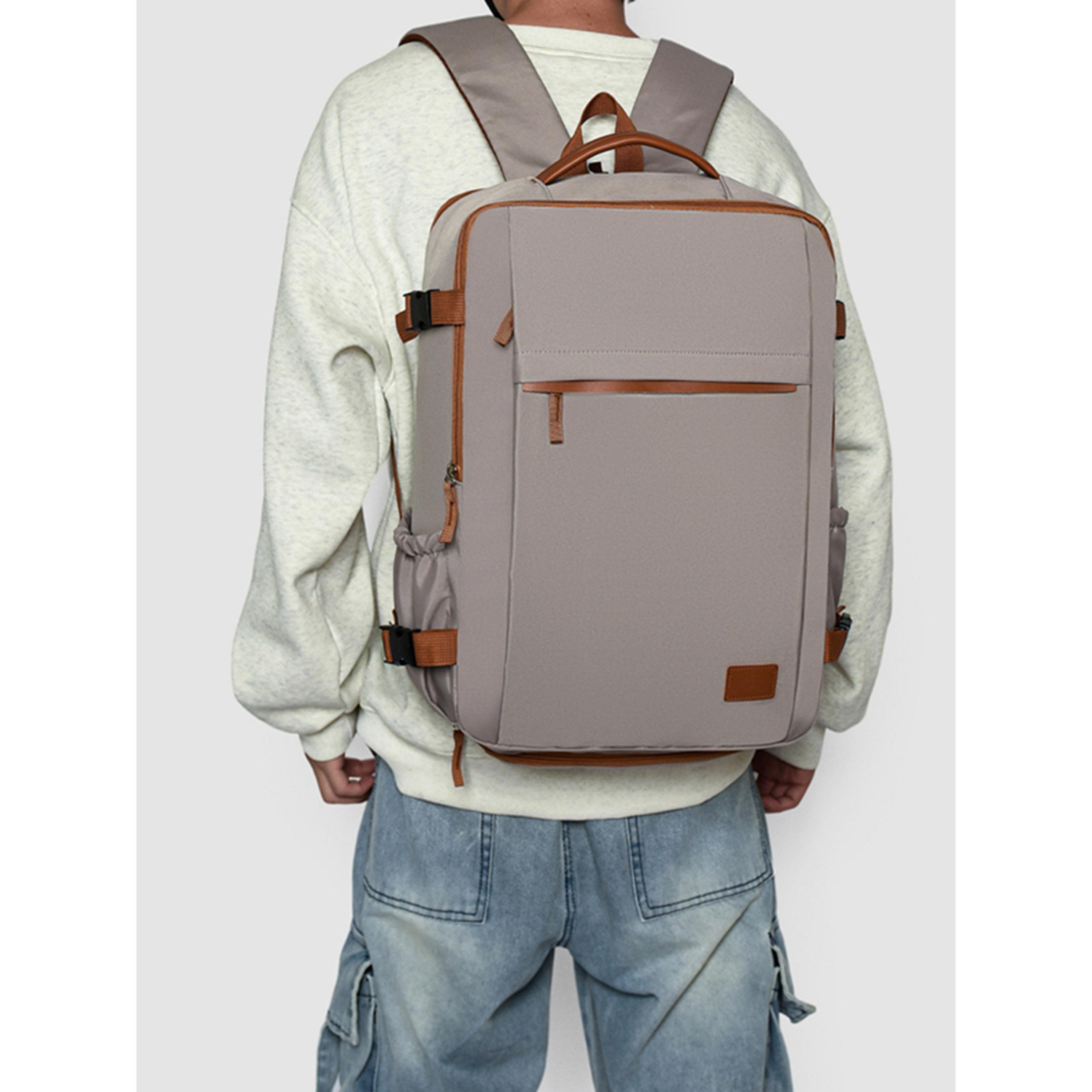 شنطة ظهر بسحاب غلق وتفاصيل متباينة-women-bagsandwallets-backpacks-image-3