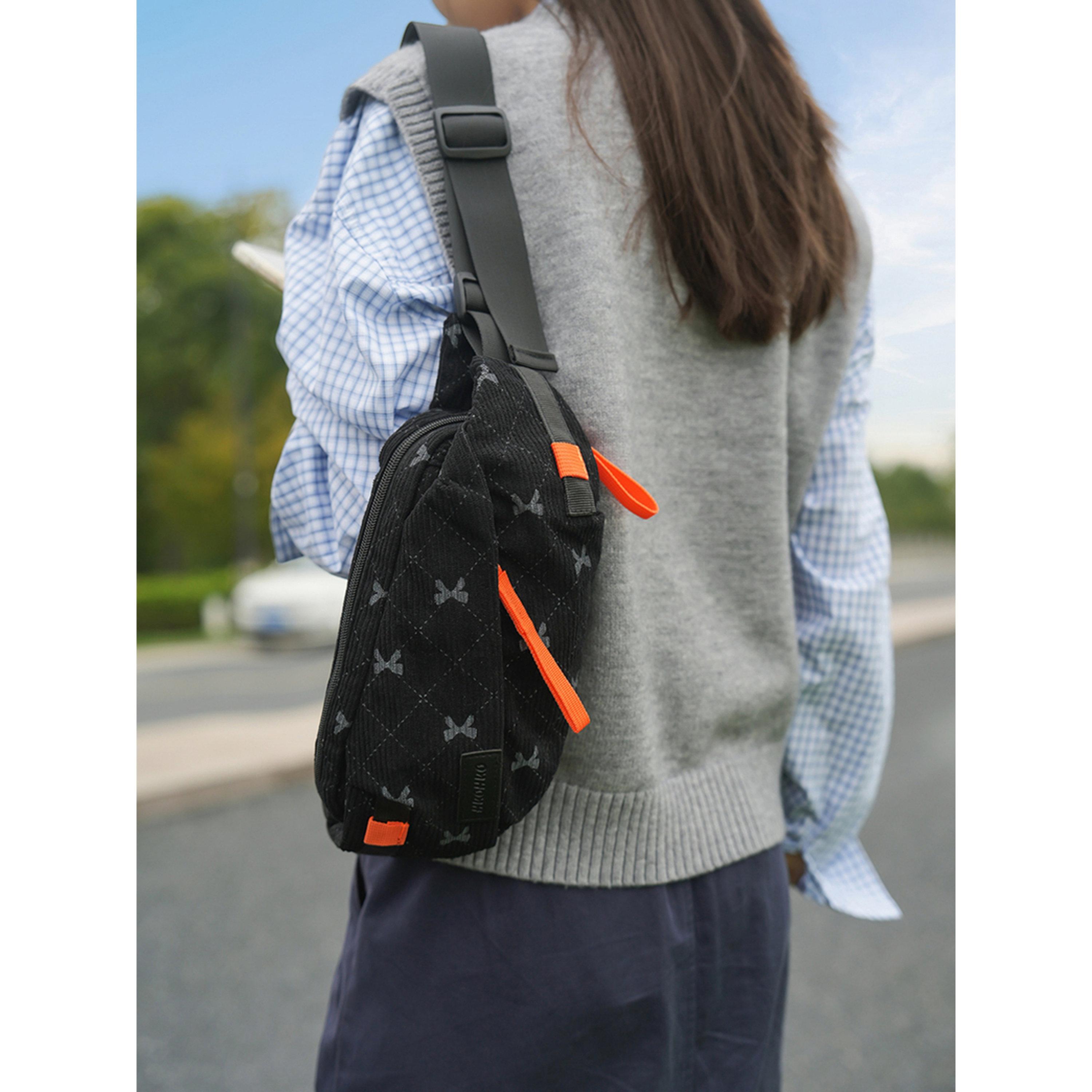 Take Two Black Corduroy Crossbody Bag with Bow Detail-women-bagsandwallets-handbags-image-4