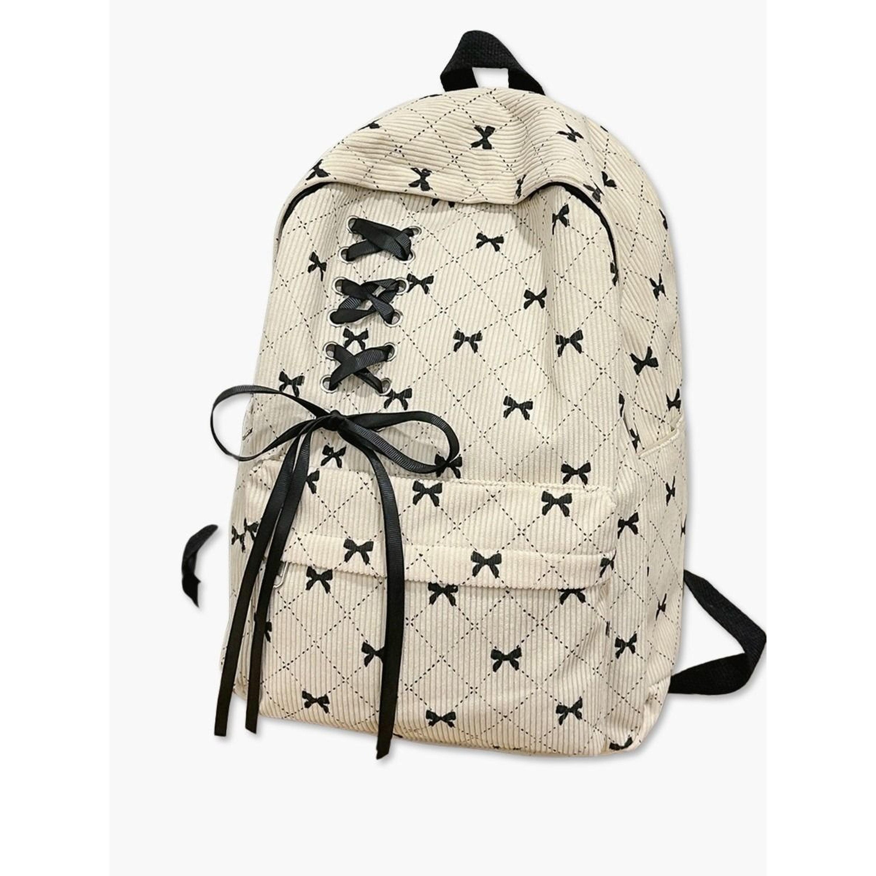 Take Two Bow Print Zip Closure Backpack-women-bagsandwallets-backpacks-image-1