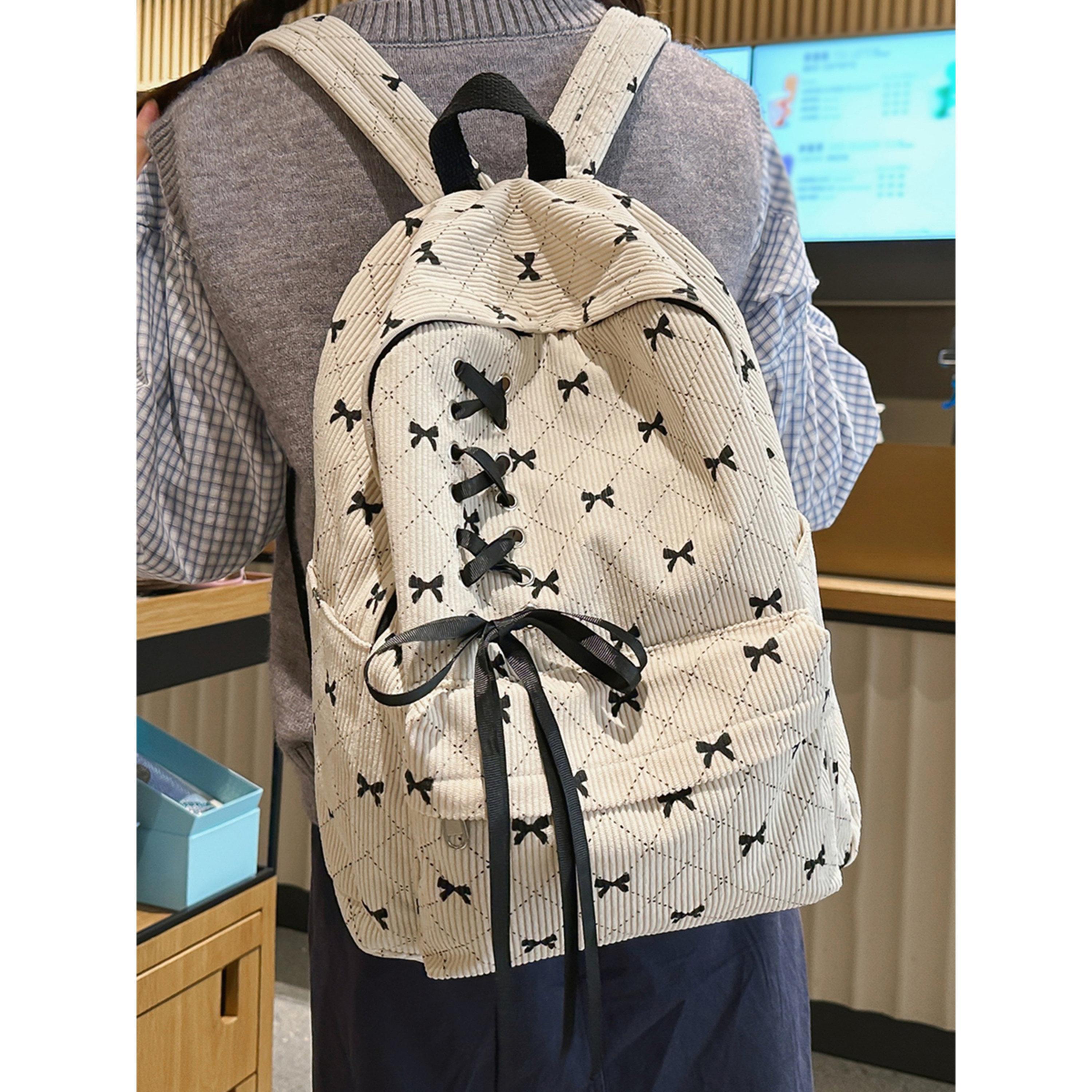 Take Two Bow Print Zip Closure Backpack-women-bagsandwallets-backpacks-image-3