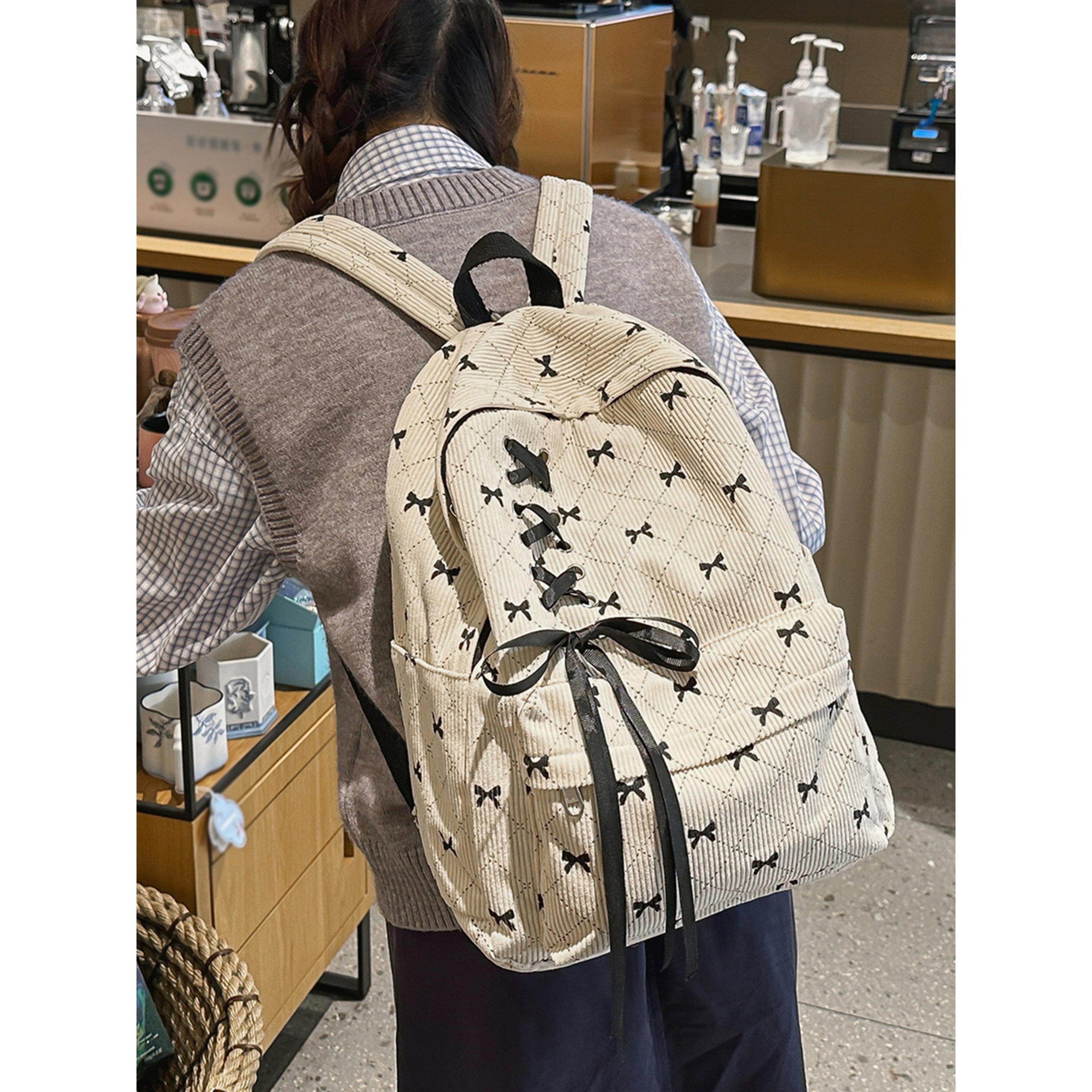 Take Two Bow Print Zip Closure Backpack-women-bagsandwallets-backpacks-image-4