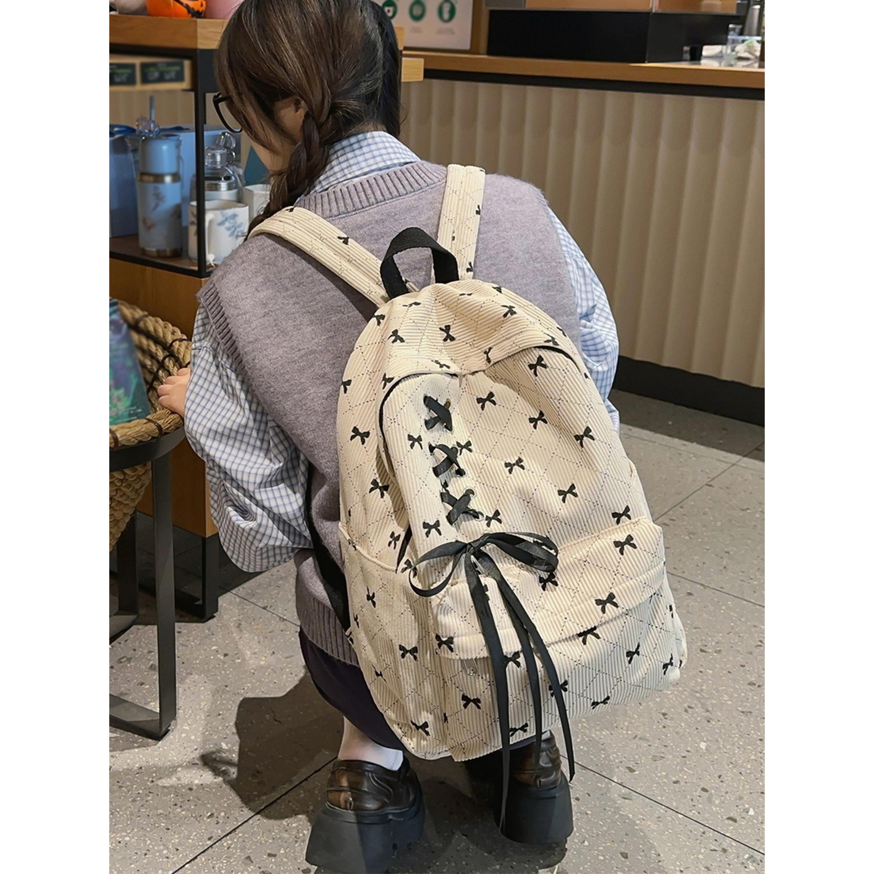 Take Two Bow Print Zip Closure Backpack-women-bagsandwallets-backpacks-image-6
