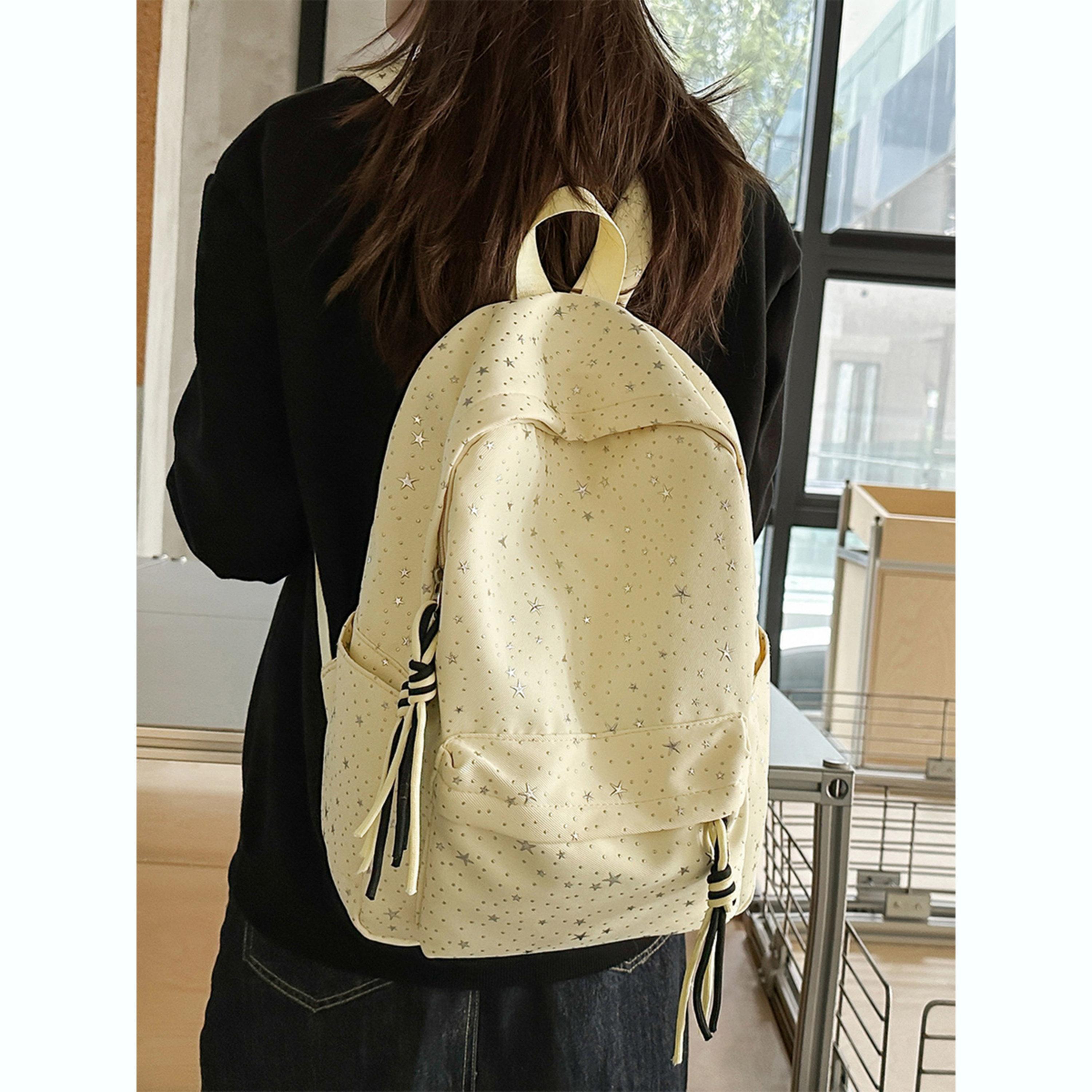 Take Two Yellow Embellished Zip Closure Backpack-women-bagsandwallets-backpacks-image-4